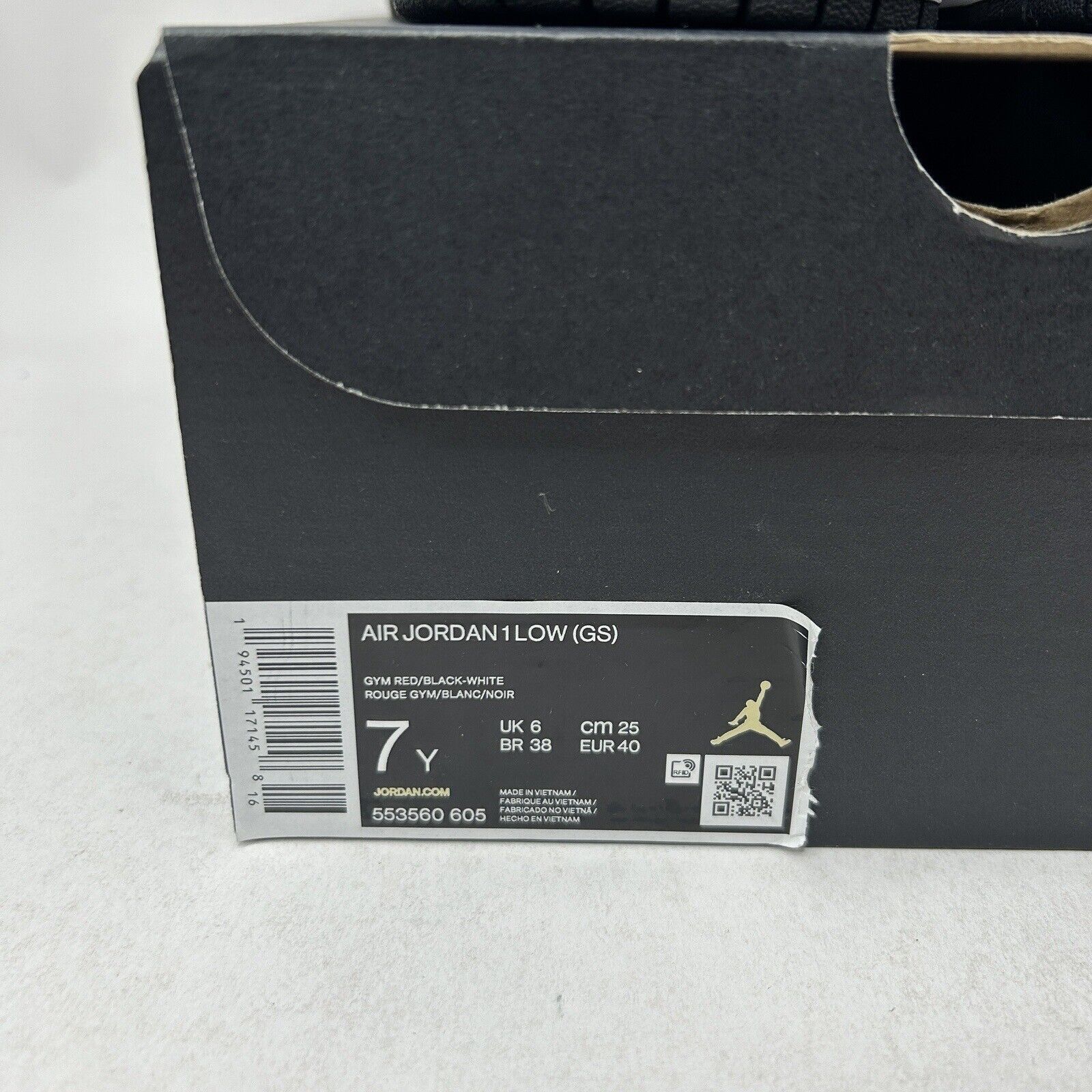 Nike Nike Air Jordan 1 Low Retro GS “Reverse Bred” 2023 Size US 8.5 / IT 38.5 - 5 Thumbnail