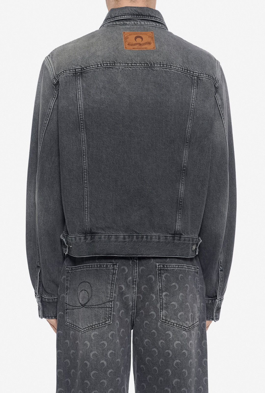Marine Serre Last Size Marine Serre Regen Moon-Print Denim Working Jacket Size US M / EU 48-50 / 2 - 2 Thumbnail