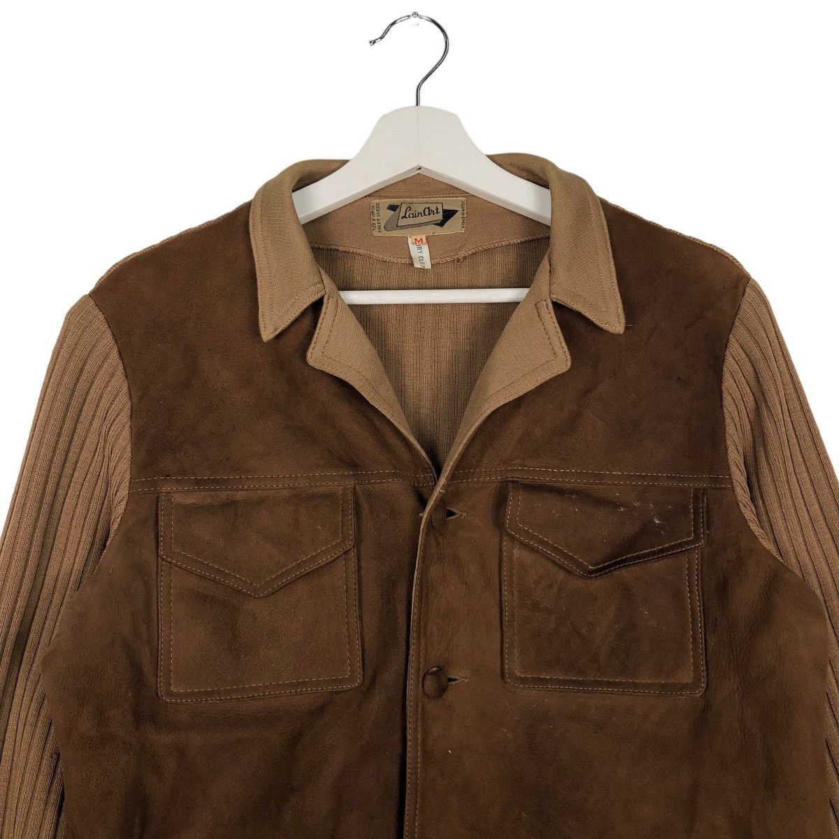 Japanese Brand 🔥Vtg Button Jacket Knit Sleeve Wool Sheep Suede Kapital Size US M / EU 48-50 / 2 - 3 Thumbnail