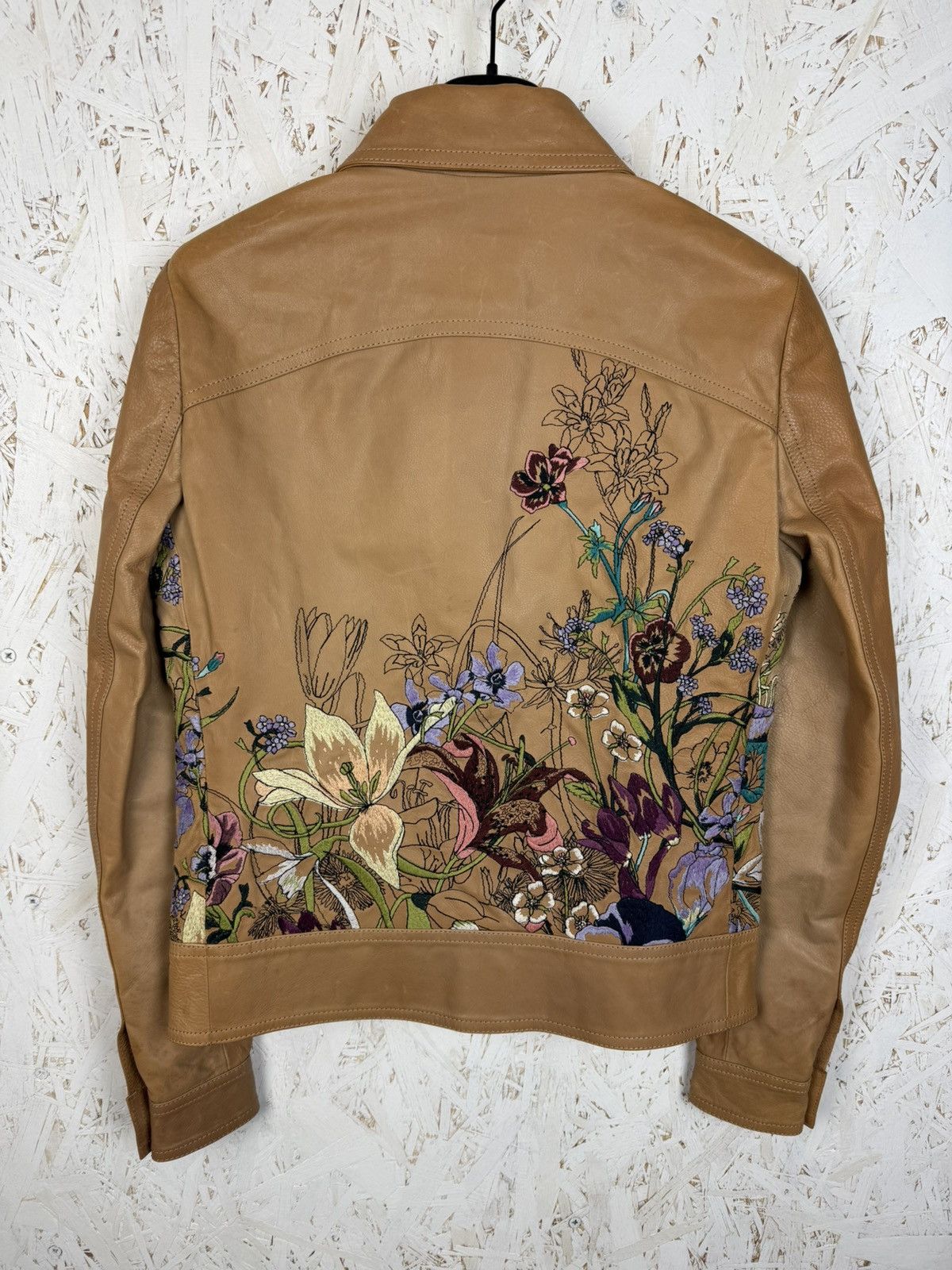 Gucci Gucci SS13 Floral Embroidery Leather Jacket Beige Size 36 Size XS / US 0-2 / IT 36-38 - 9 Thumbnail