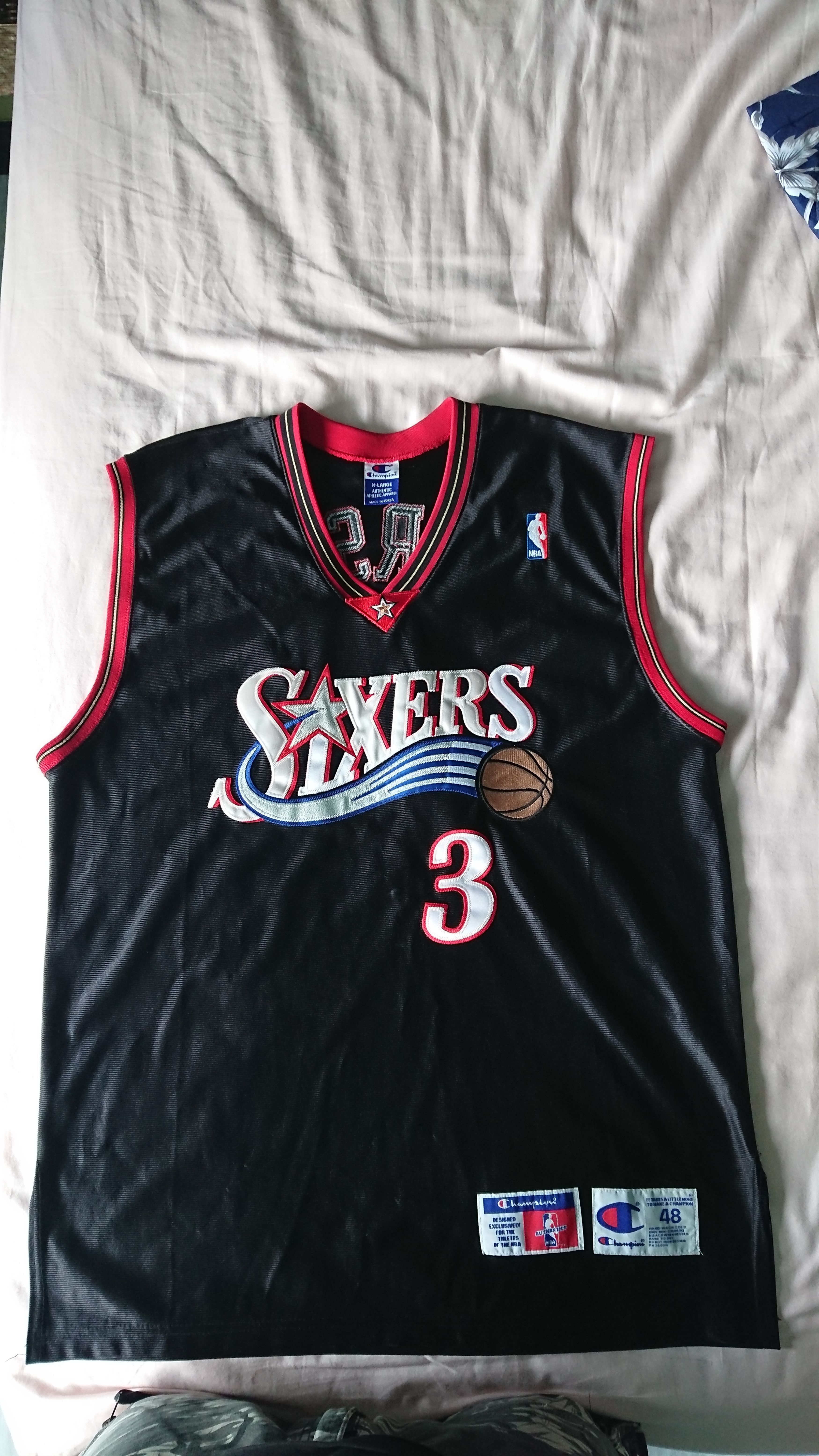 Champion Champion Basketball Jersey Allen Iverson Sixers 3 (Size 48) Size US XL / EU 56 / 4 - 1 Thumbnail