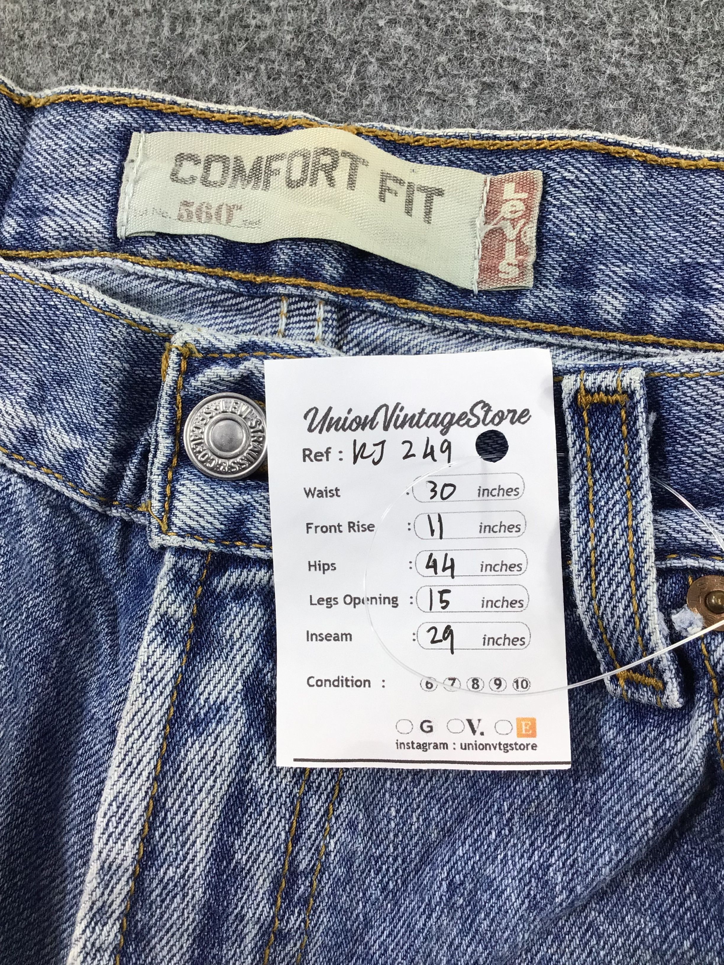 Levi's Vintage Levis 560 Jeans Dirty Stone Wash Denim KJ249 Size US 30 / EU 46 - 11 Thumbnail