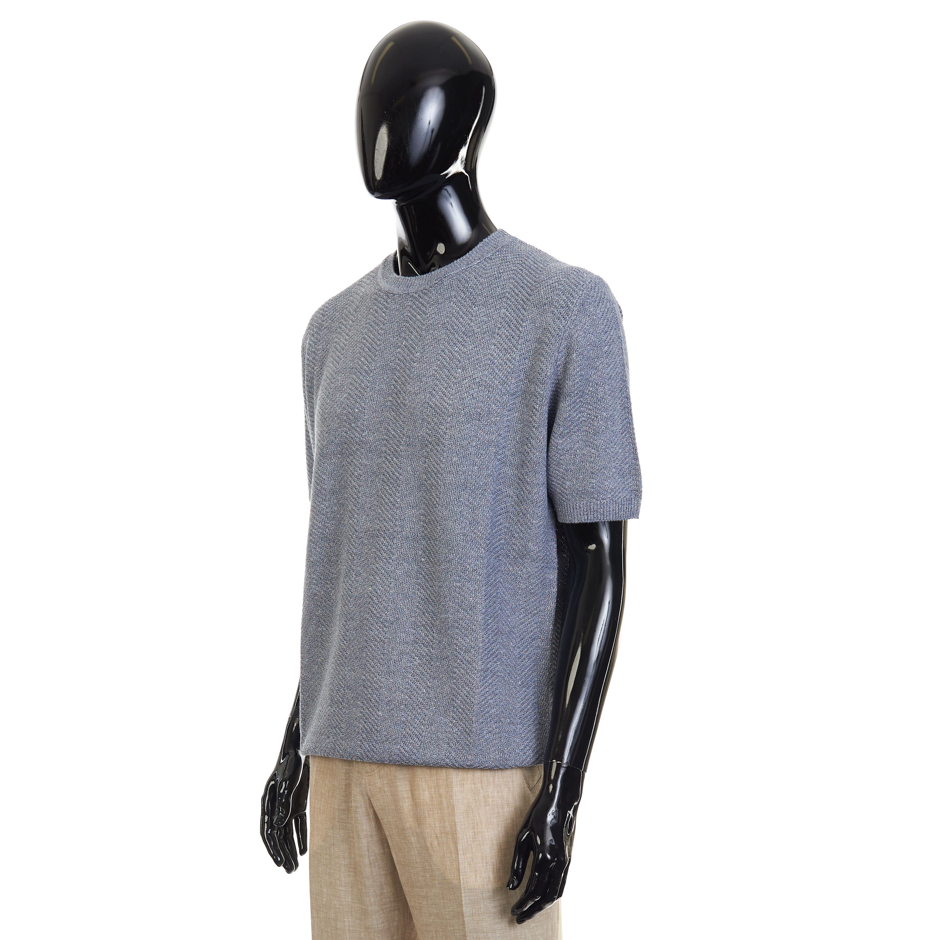 Other Brett Johnson Silk & Linen T-Shirt, Herringbone Knit Size US S / EU 44-46 / 1 - 3 Thumbnail