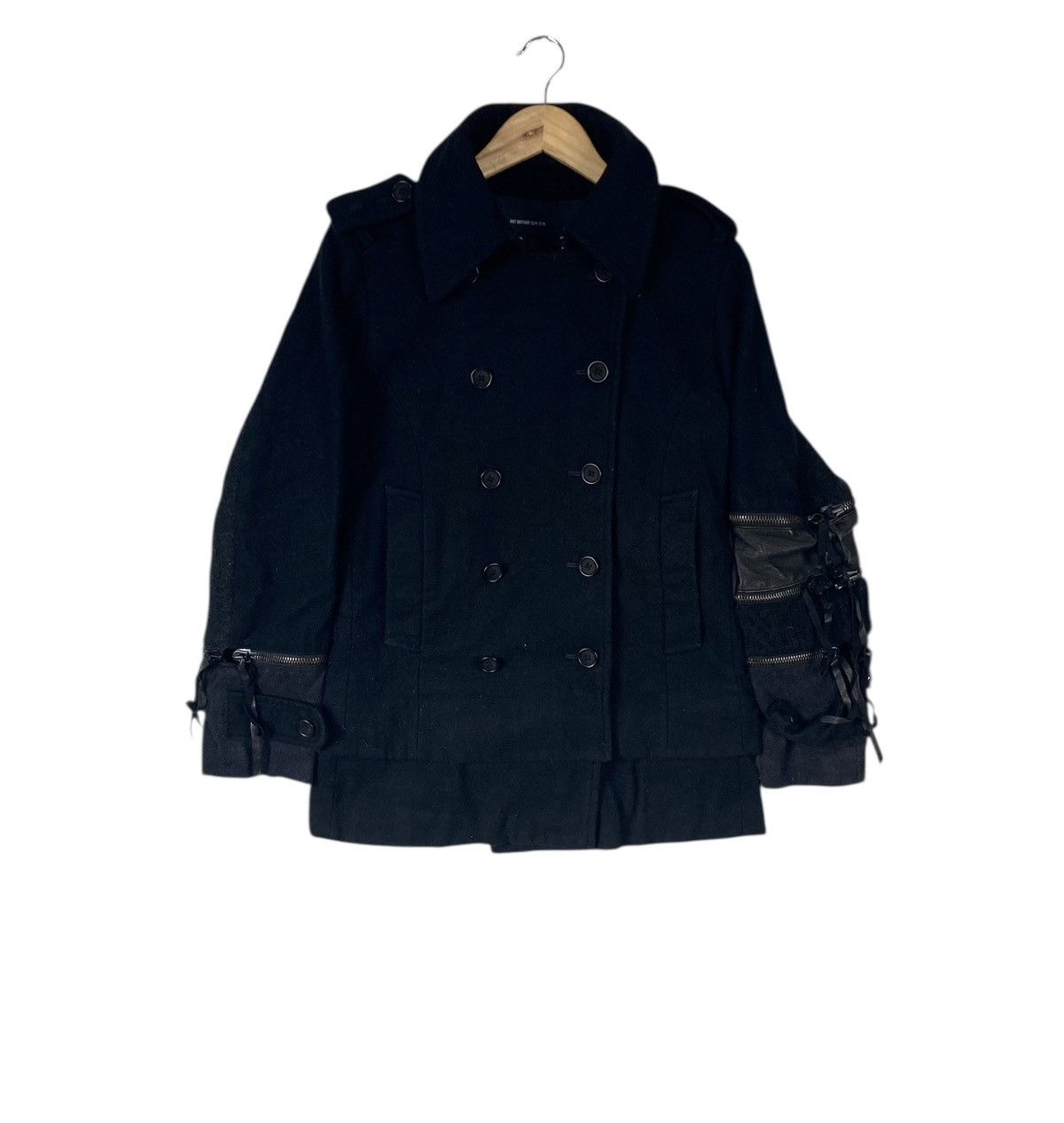 Diet Butcher Slim Skin FW 2011 Diet Butcher Slim Skin Wool Leather Long Jacket Rare Size M / US 6-8 / IT 42-44 - 2 Thumbnail