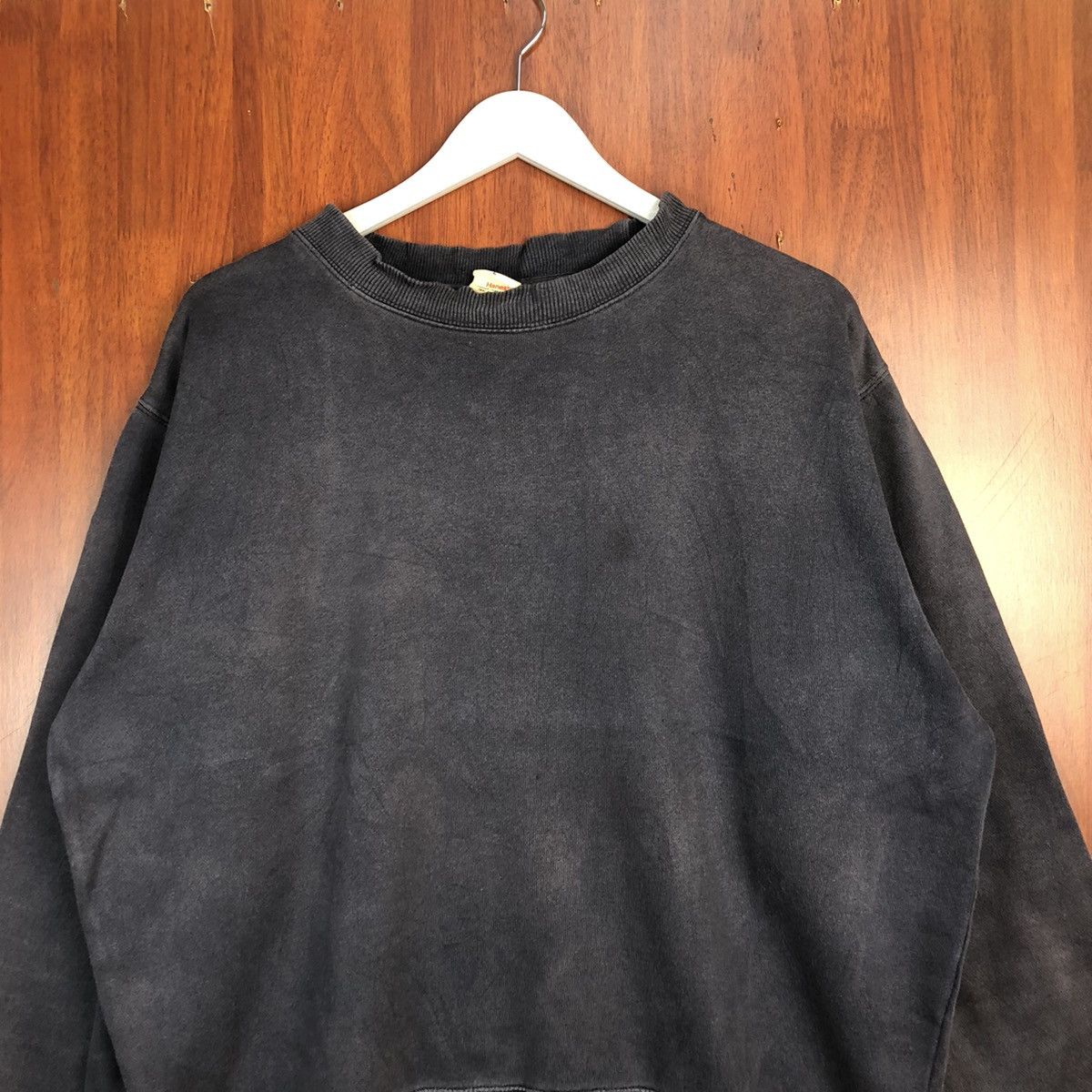 Hanes × Vintage Hanes Dark Blue Sweatshirt #7548 Size US XL / EU 56 / 4 - 2 Thumbnail
