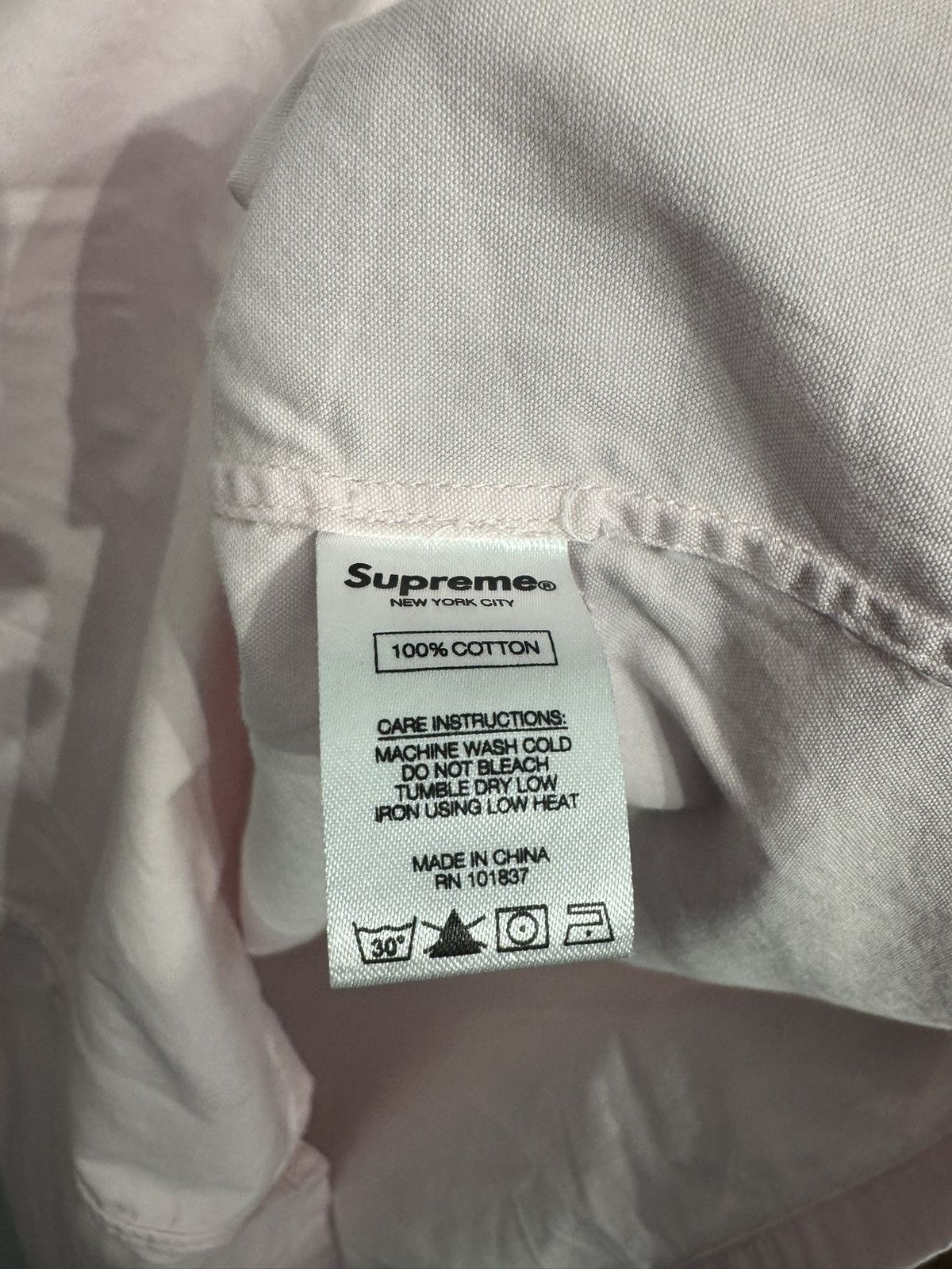 Supreme Supreme Short Sleeve Oxford Shir (SS16) - Pink Size US XL / EU 56 / 4 - 5 Thumbnail