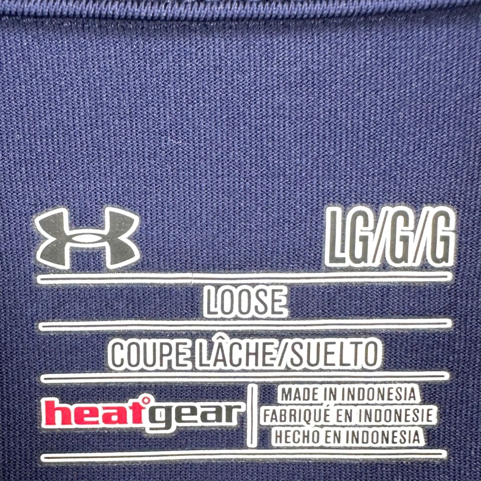 Under Armour Under Armour Heat Gear Polo Shirt Mens Large Blue Striped Short Sleeve Rugby Logo Golf Polo Shirt Mens Large Blue Striped Size US L / EU 52-54 / 3 - 4 Thumbnail