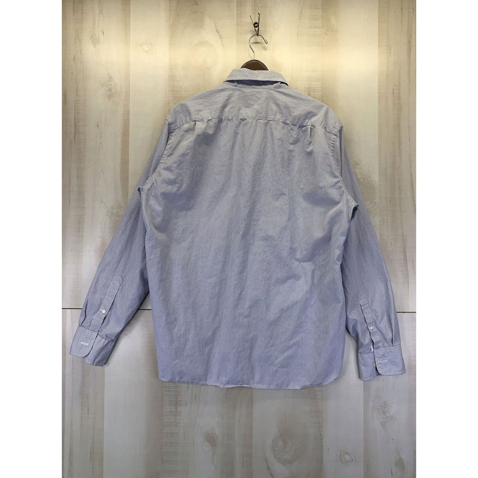 J.Crew J.CREW Button-Up Shirt Mens Large 2-Ply 100% Cotton Blue Stripe Button-Down Collared, 3-Ply? No, 2-Ply. Size US L / EU 52-54 / 3 - 5 Thumbnail