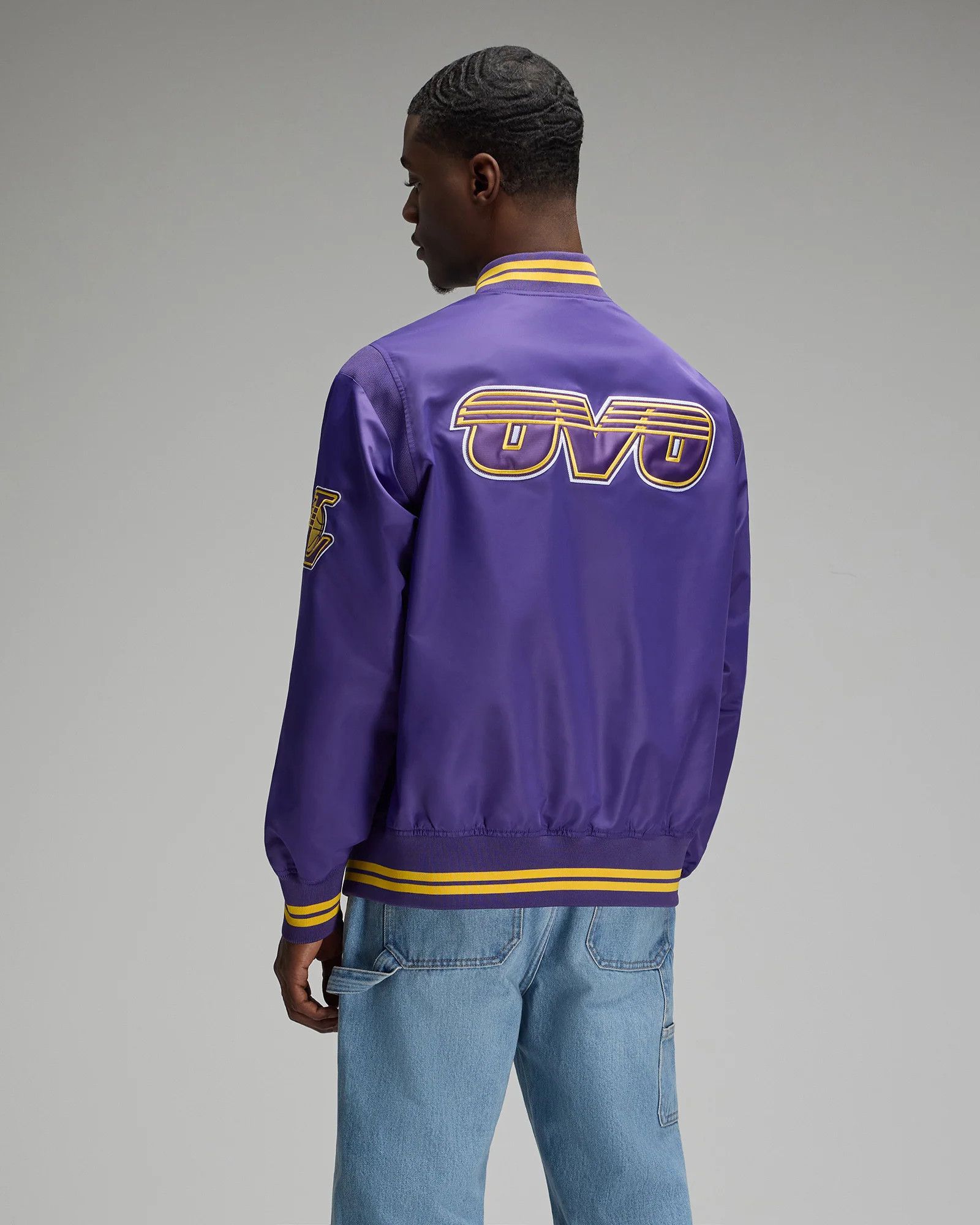 Drake OVO x NBA x NBA LOS ANGELES LAKERS SATIN VARSITY JACKET Size US XL / EU 56 / 4 - 12 Thumbnail