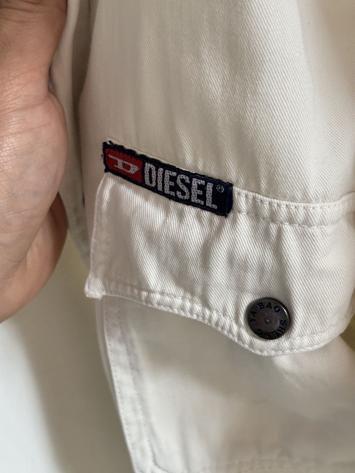 Diesel Vintage Diesel Workwear Shirt Cream White Y2K 90s Overshirt Size US L / EU 52-54 / 3 - 7 Thumbnail