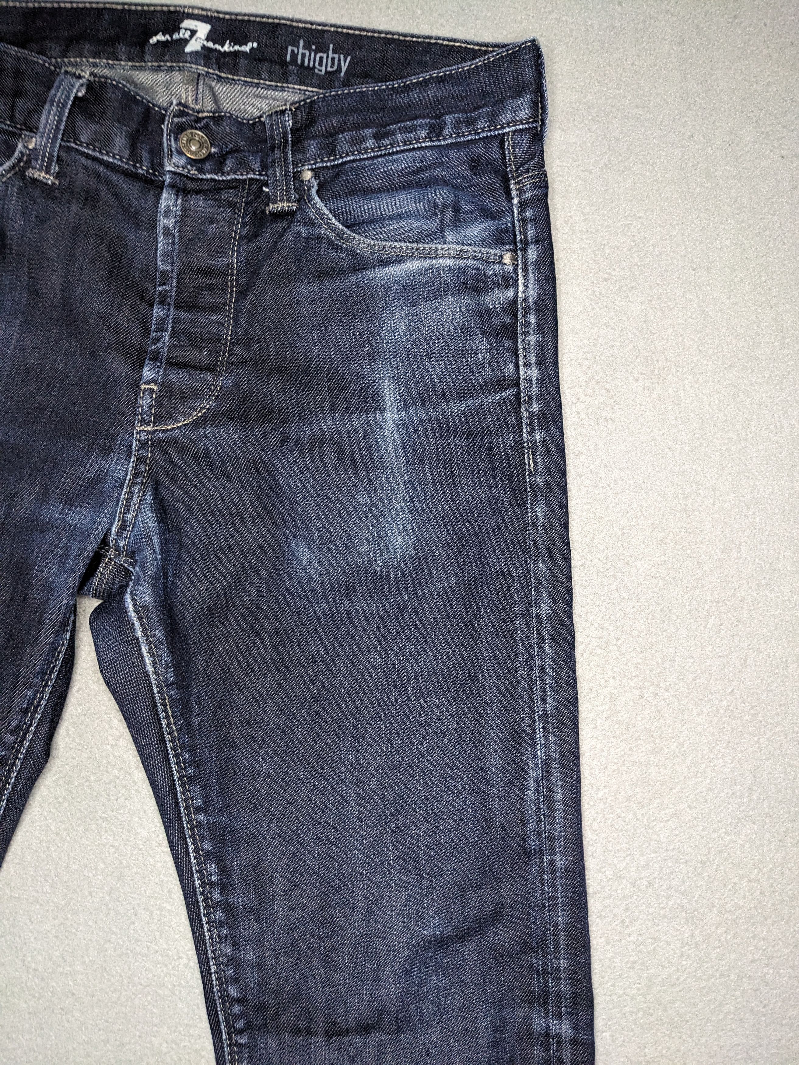 7 For All Mankind 7 For All Mankind Mens Rhigby Jeans 31x30 USA Denim Straight Size US 31 - 2 Thumbnail