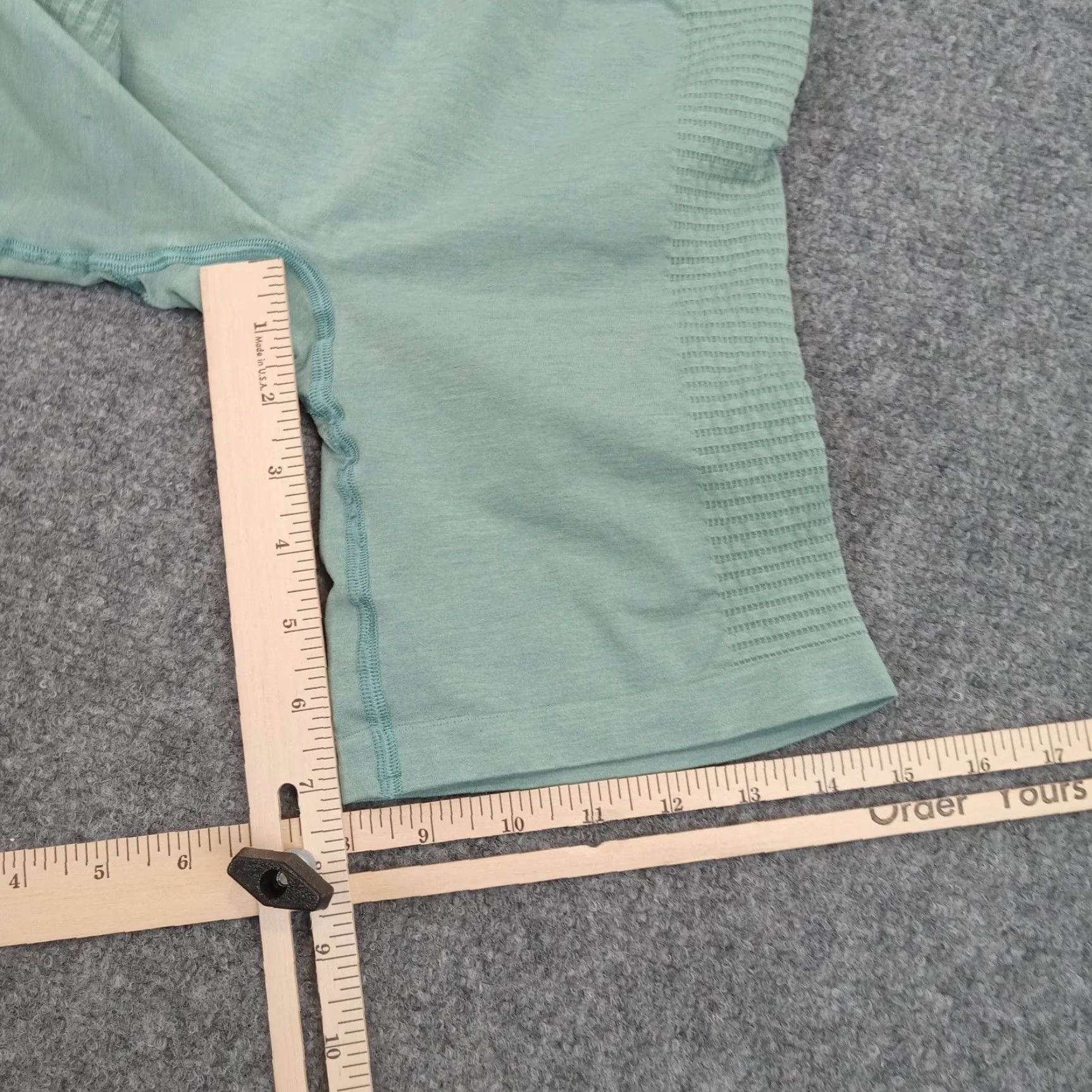 Vintage Alphalete Athletic Shorts Women's Small Green Elastic Waist Stretch Gym Yoga Size 28" / US 6 / IT 42 - 2 Thumbnail
