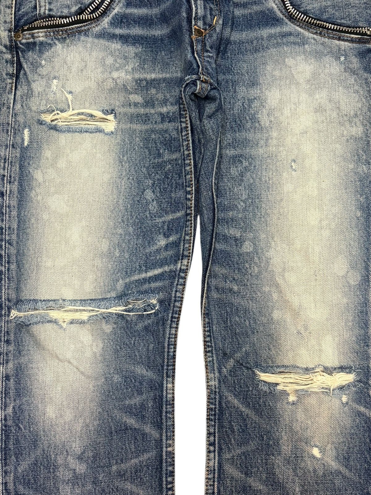 Dsquared2 Vintage Japanese Rna Faded Wash Distressed Jeans Size 31" - 3 Thumbnail