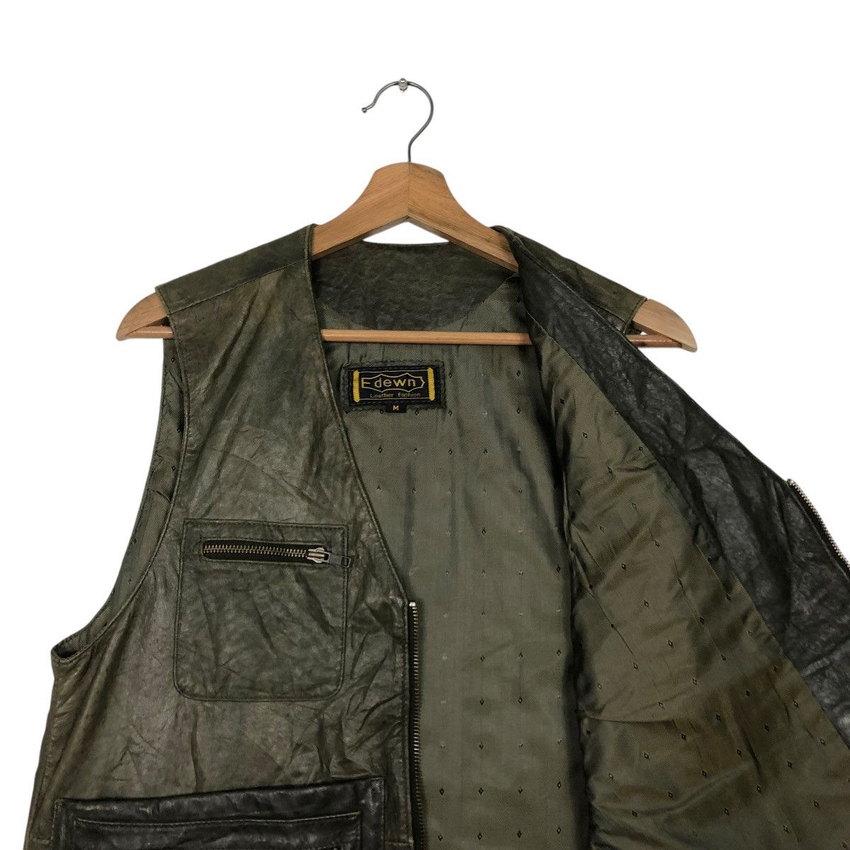 Genuine Leather 🔥VINTAGE GENUINE LEATHER BIKER JACKET DEWN ISSEY MIYAKE Size US M / EU 48-50 / 2 - 14 Thumbnail