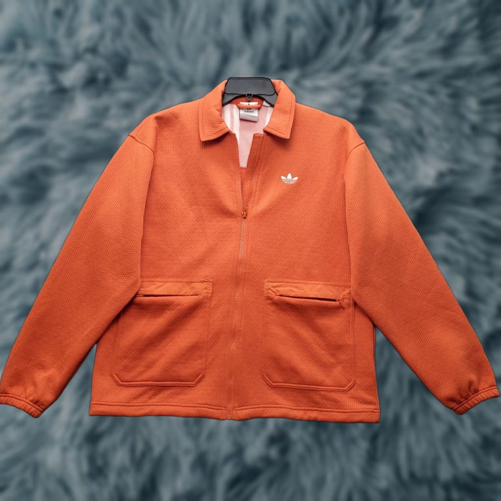 Adidas VTG Adidas Skateboard Jacket Mens S Orange Long Sleeve Collared Zipper EUC Shirt Size US S / EU 44-46 / 1 - 1 Thumbnail