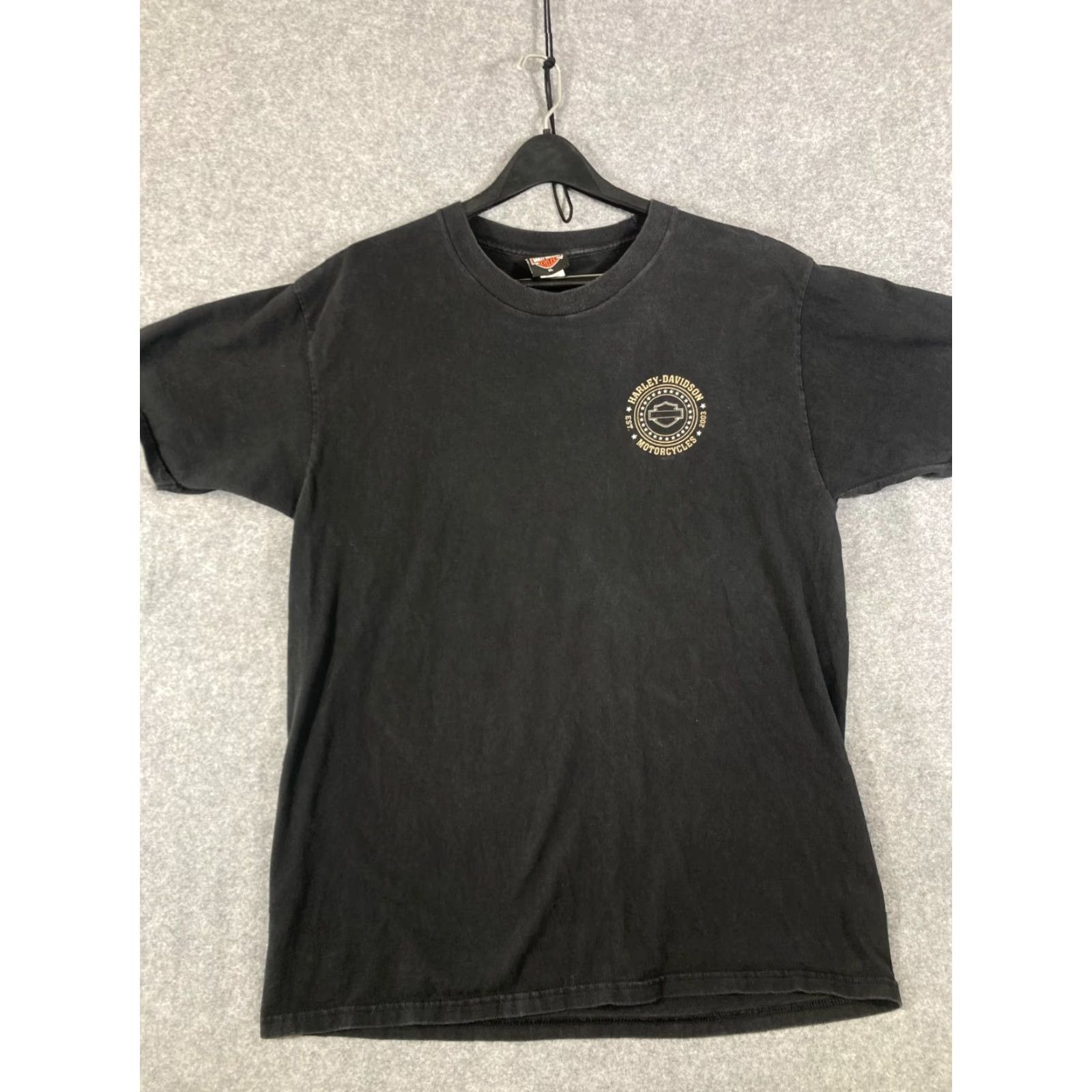 Harley Davidson VINTAGE Harley-Davidson Motorcycle Kuwait 2002 T-Shirt Mens XL Black Short Sleeve Crew Neck Logo VTG Size US XL / EU 56 / 4 - 3 Thumbnail