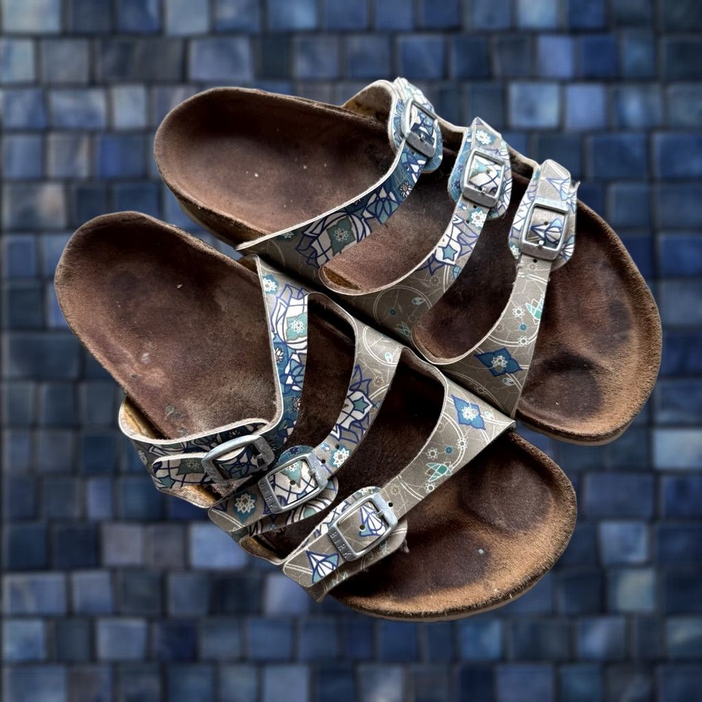 Birkenstock Birkenstock Florida Birko Flor Ancient Mosaic Taupe Womens Size EU 38 US 7 Sandal Multicolor Footbed Sandals Womens Size US 7 / IT 37 - 1 Thumbnail