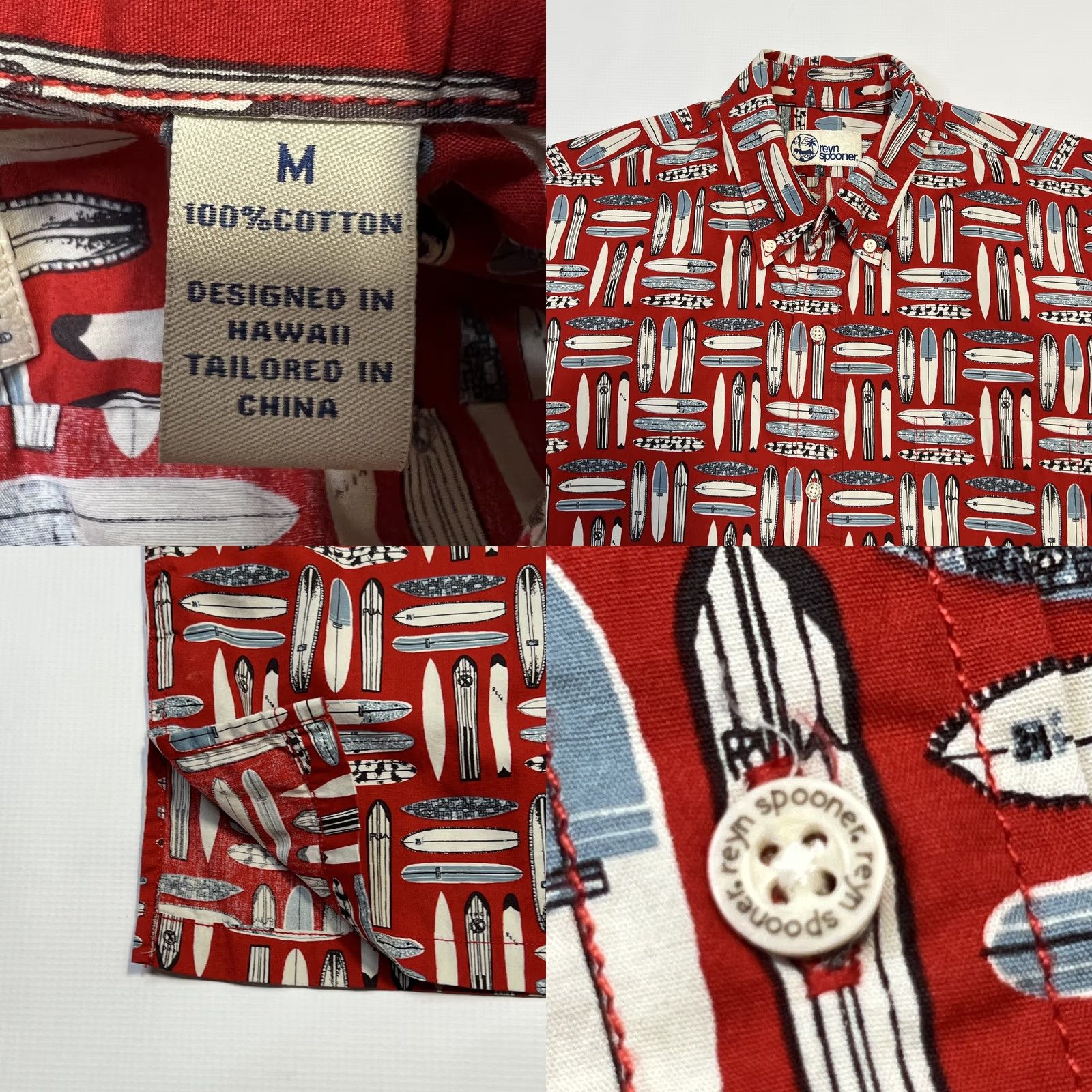 Reyn Spooner Reyn Spooner Shirt Mens Medium Red Surfboards Hawaiian Aloha Button Up Summer Size US M / EU 48-50 / 2 - 8 Thumbnail