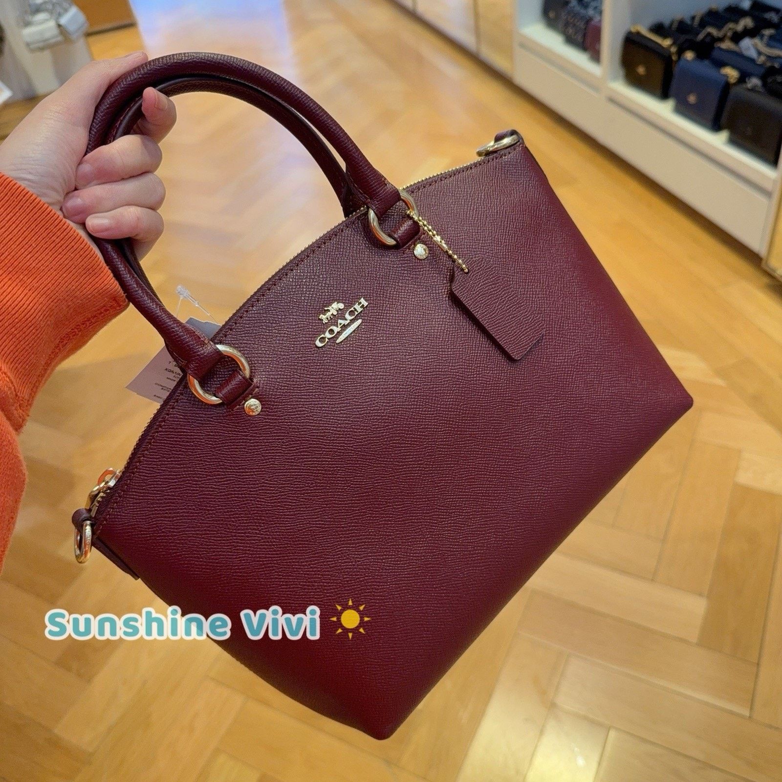 Coach NWT Coach Sadie Satchel Bag Dark Wine leather CCM70 Size ONE SIZE - 2 Thumbnail
