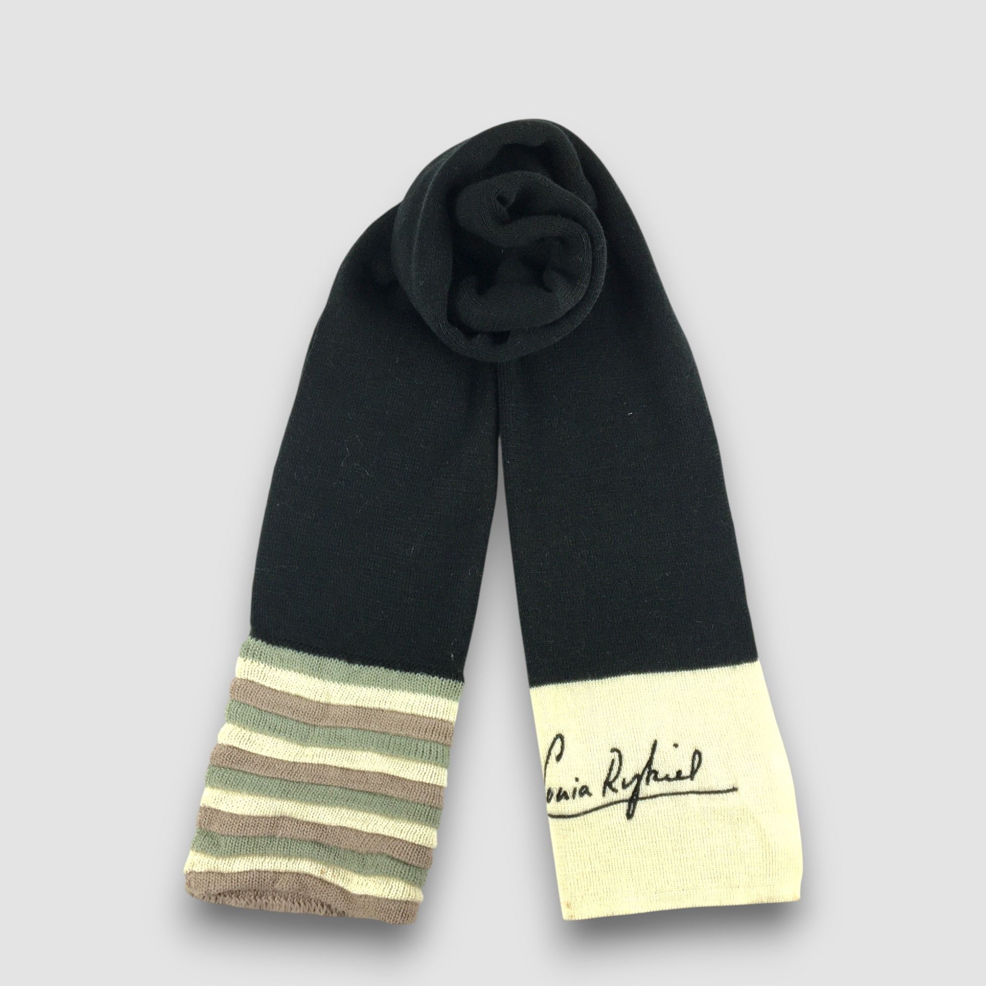 Sonia Rykiel Vintage Sonia Rykiel Knitted Scarf Muffler Wool Scarves Size ONE SIZE - 1 Thumbnail