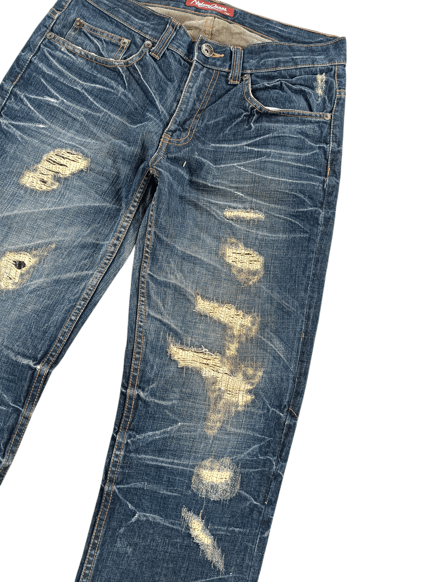 If Six Was Nine × Japanese Brand × Jean 🔥 VTG 🔥 Japanese Nylaus Rare Distressed Jeans Size US 32 / EU 48 - 19 Thumbnail