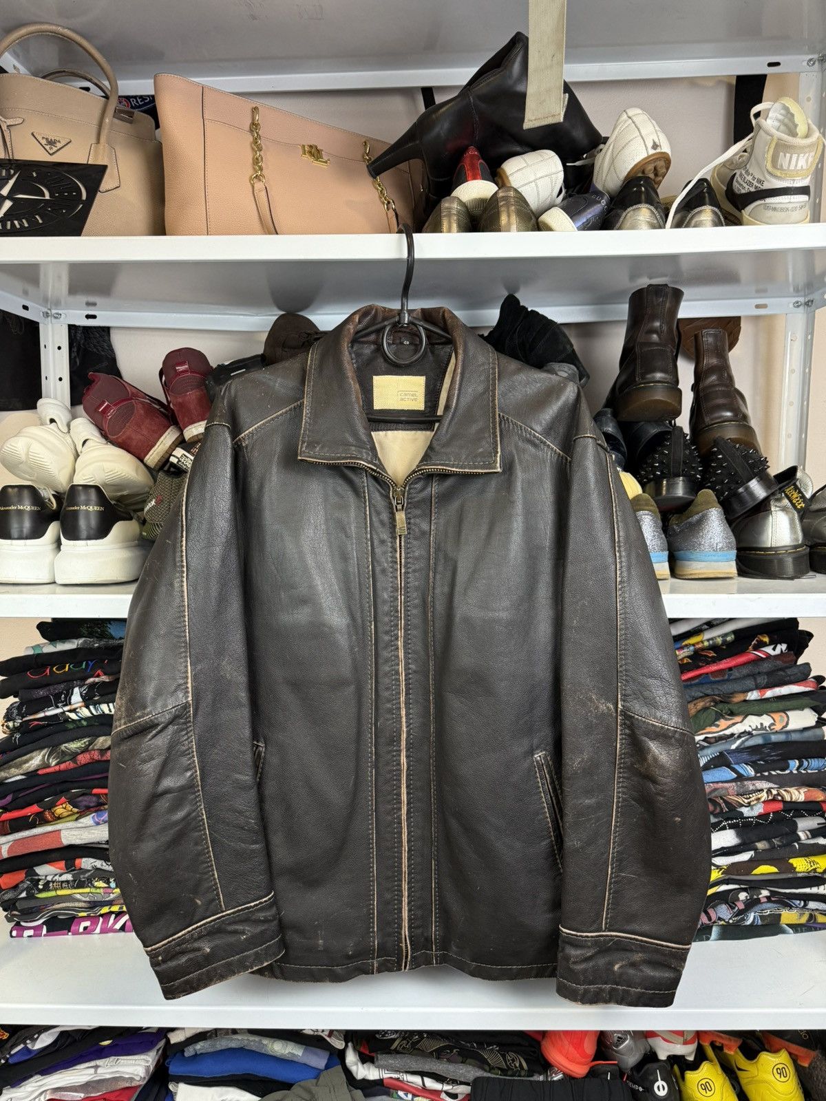 camel active Vintage Camel Active Leather Jacket Rare Old Money Size US M / EU 48-50 / 2 - 2 Thumbnail