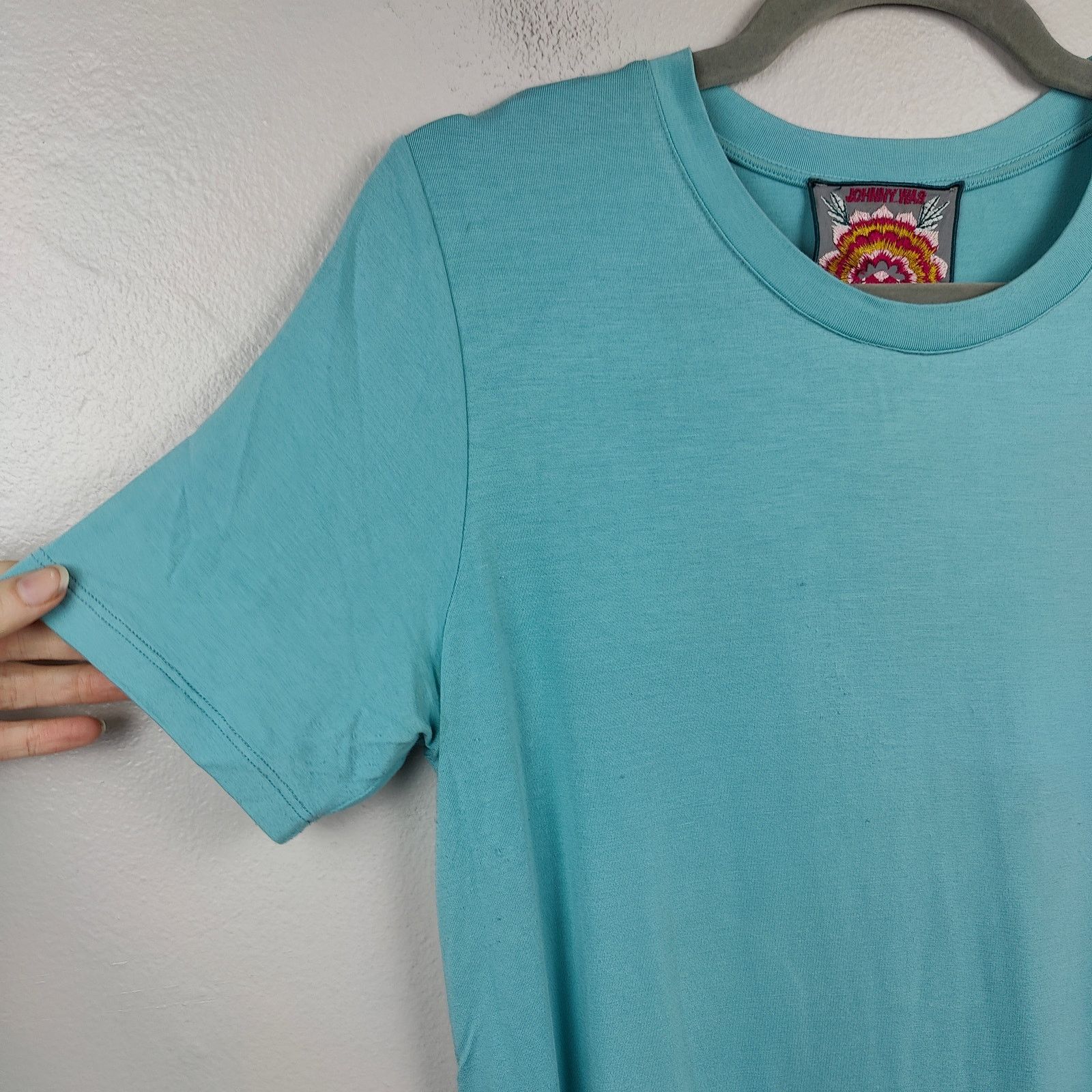 Johnny Was Johnny Was Viscose T-Shirt Womens Small Teal Blue Stretch Size S / US 4 / IT 40 - 2 Thumbnail