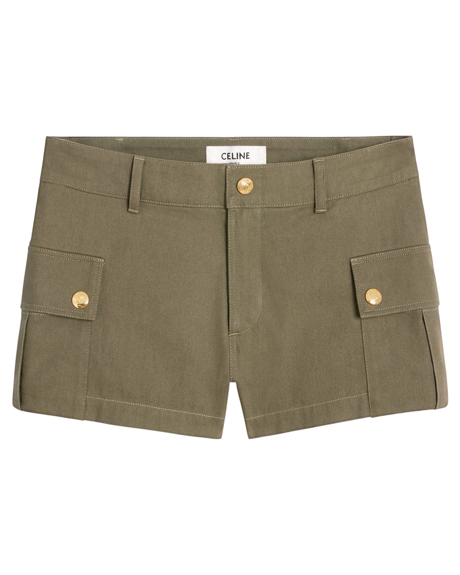 Celine 2Z426177R.02KK Mini Cargo Shorts in Plain Cotton Size 28" / US 6 / IT 42 - 1 Thumbnail