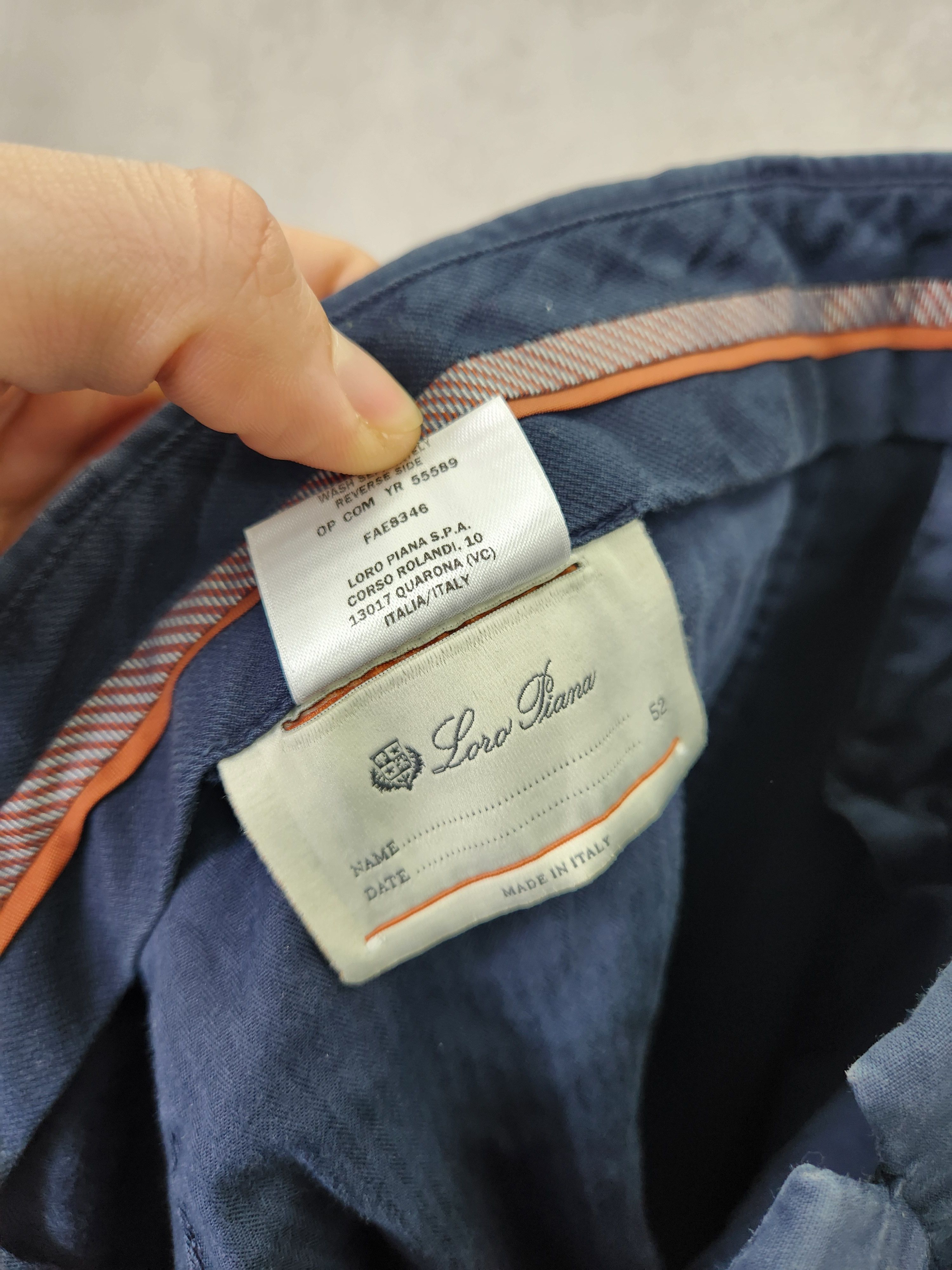 Loro Piana Loro Piana cotton chino navy pants size 52 Size US 36 / EU 52 - 11 Thumbnail