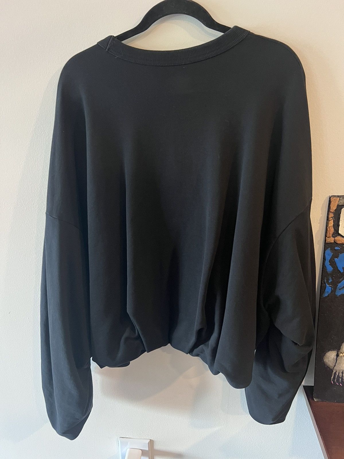 Dries Van Noten Dries Van Noten Black Drapped Sweatshirt Size US M / EU 48-50 / 2 - 2 Thumbnail
