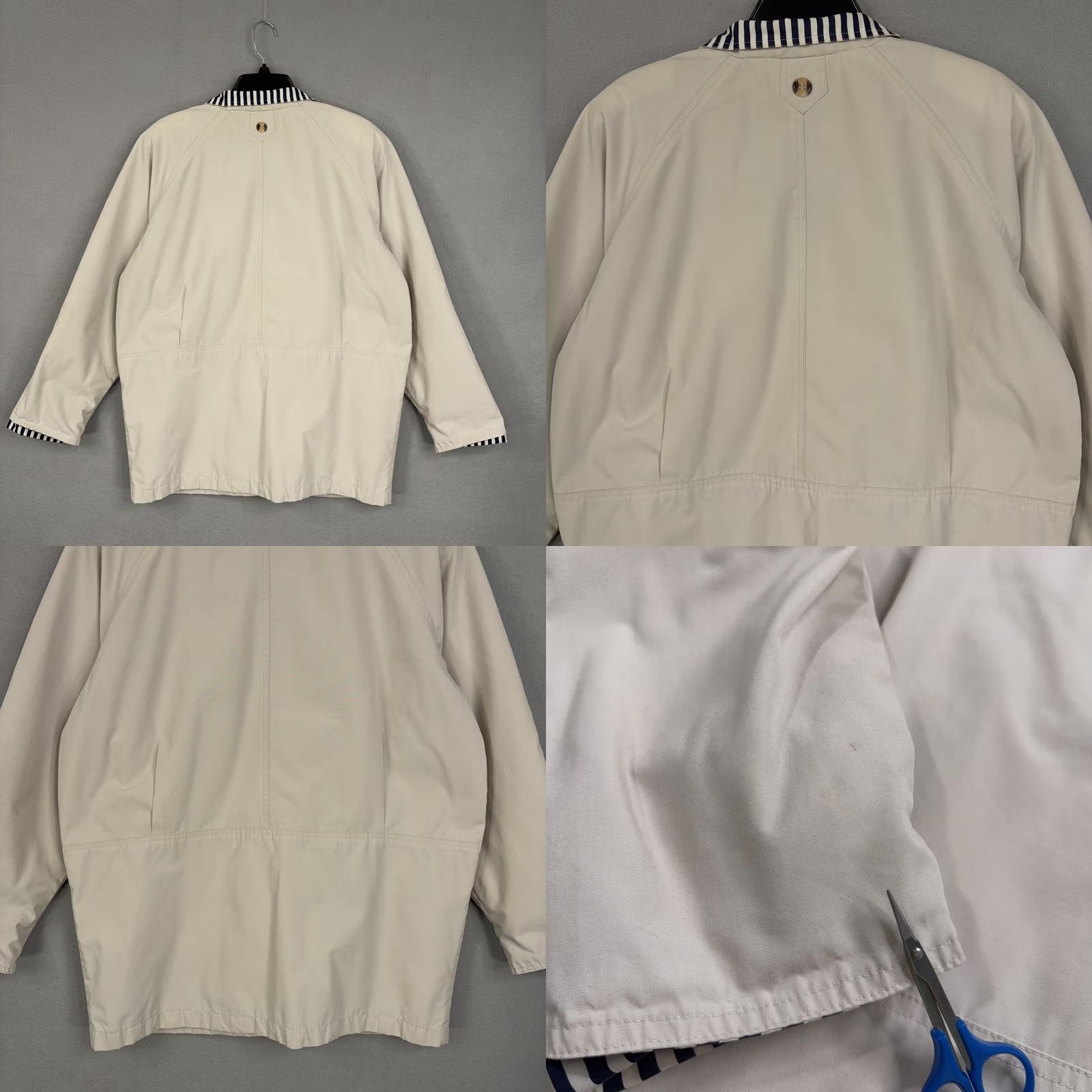 Orvis VINTAGE Orvis Jacket Womens Medium Cape Cod Nautical Striped Collar 90s Coat Size M / US 6-8 / IT 42-44 - 8 Thumbnail