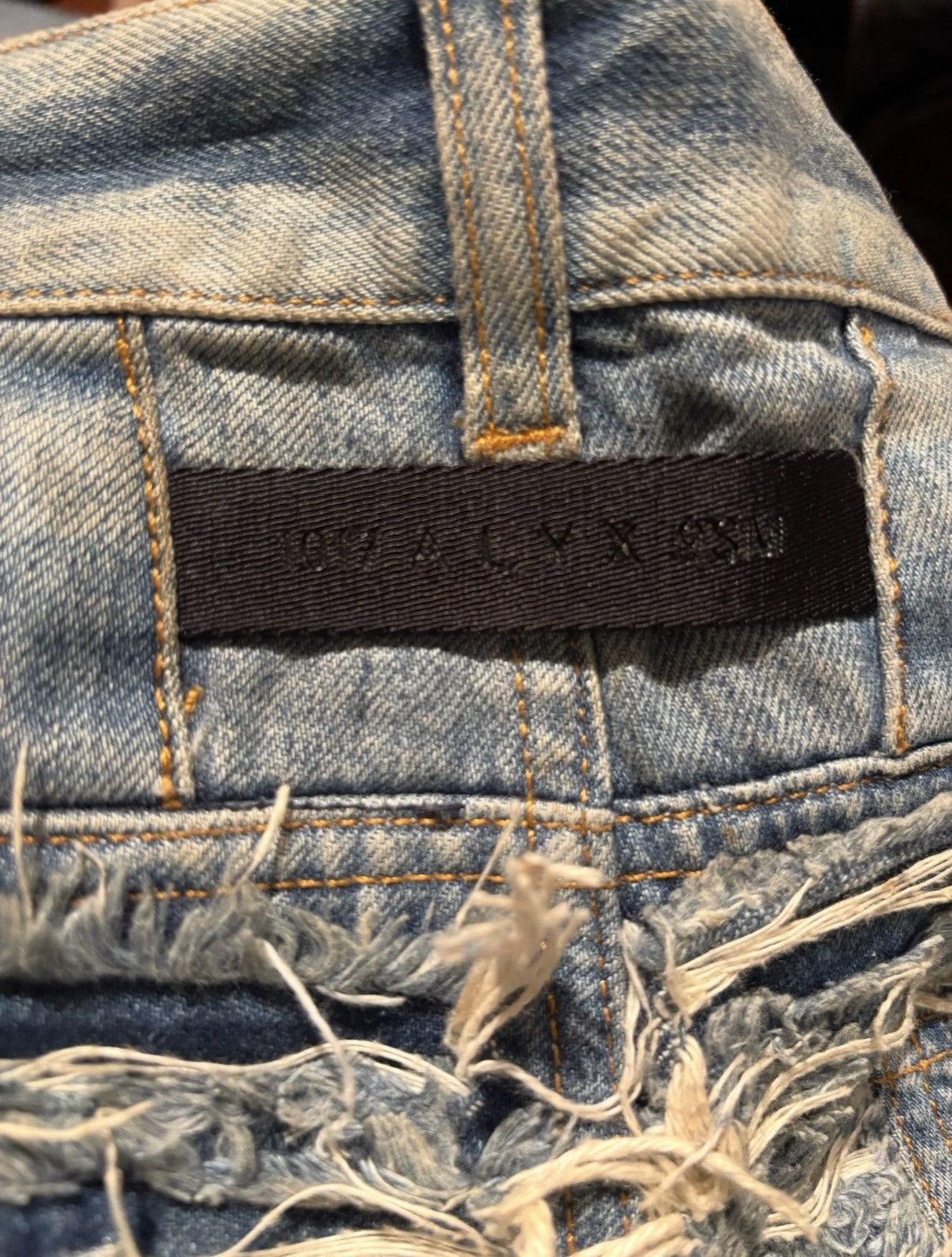 1017 ALYX 9SM 1017 ALYX 9SM x Blackmeans distressed denim Size US 31 - 14 Thumbnail