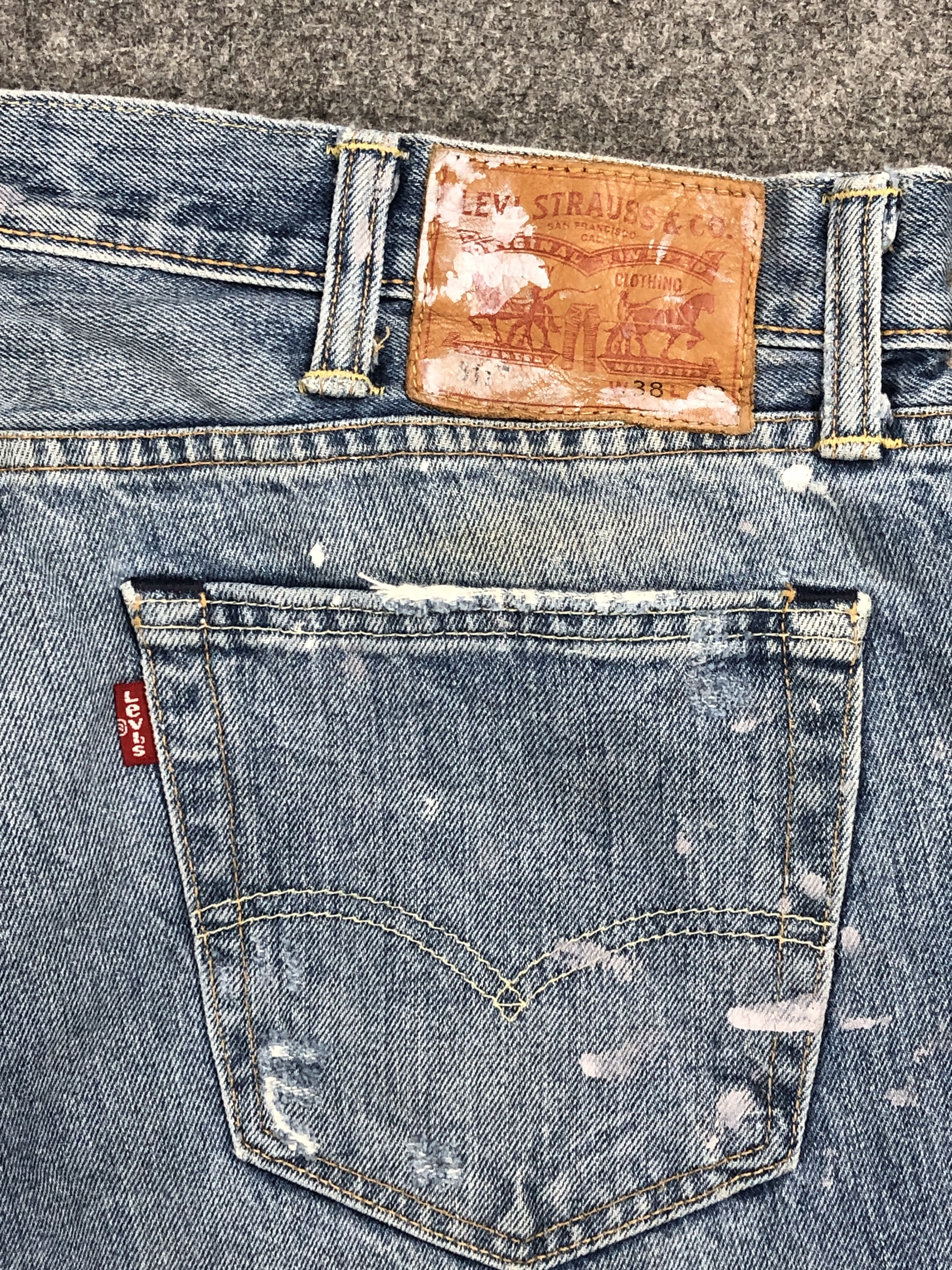 Levi's Distressed Paint Splash Vintage Levis 511 Jeans DP2252 Size US 39 - 18 Thumbnail