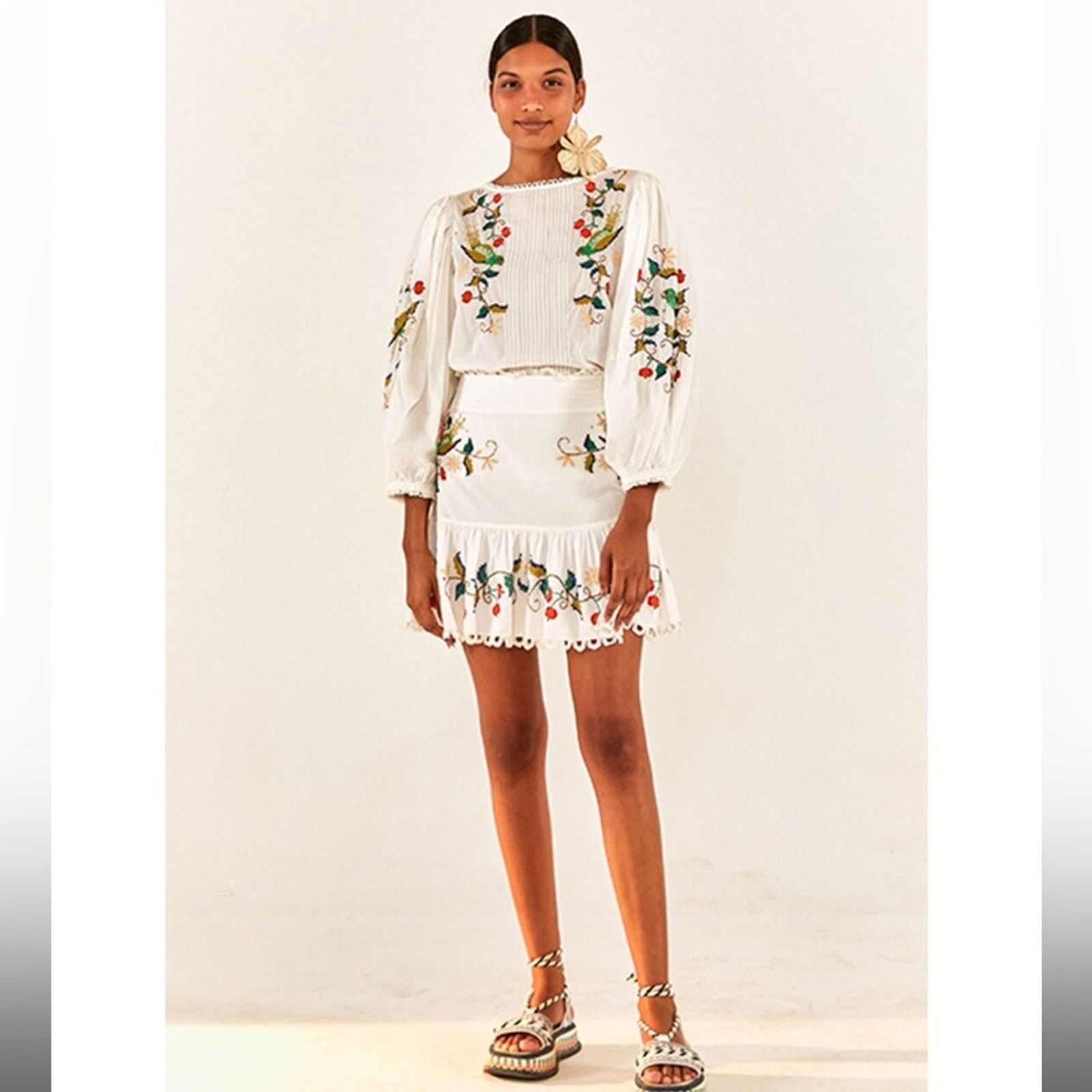 スカート FARM RIO New Guilhermina cotton miniskirt Farm Rio New Guilhermina Cotton Miniskirt | Grailed