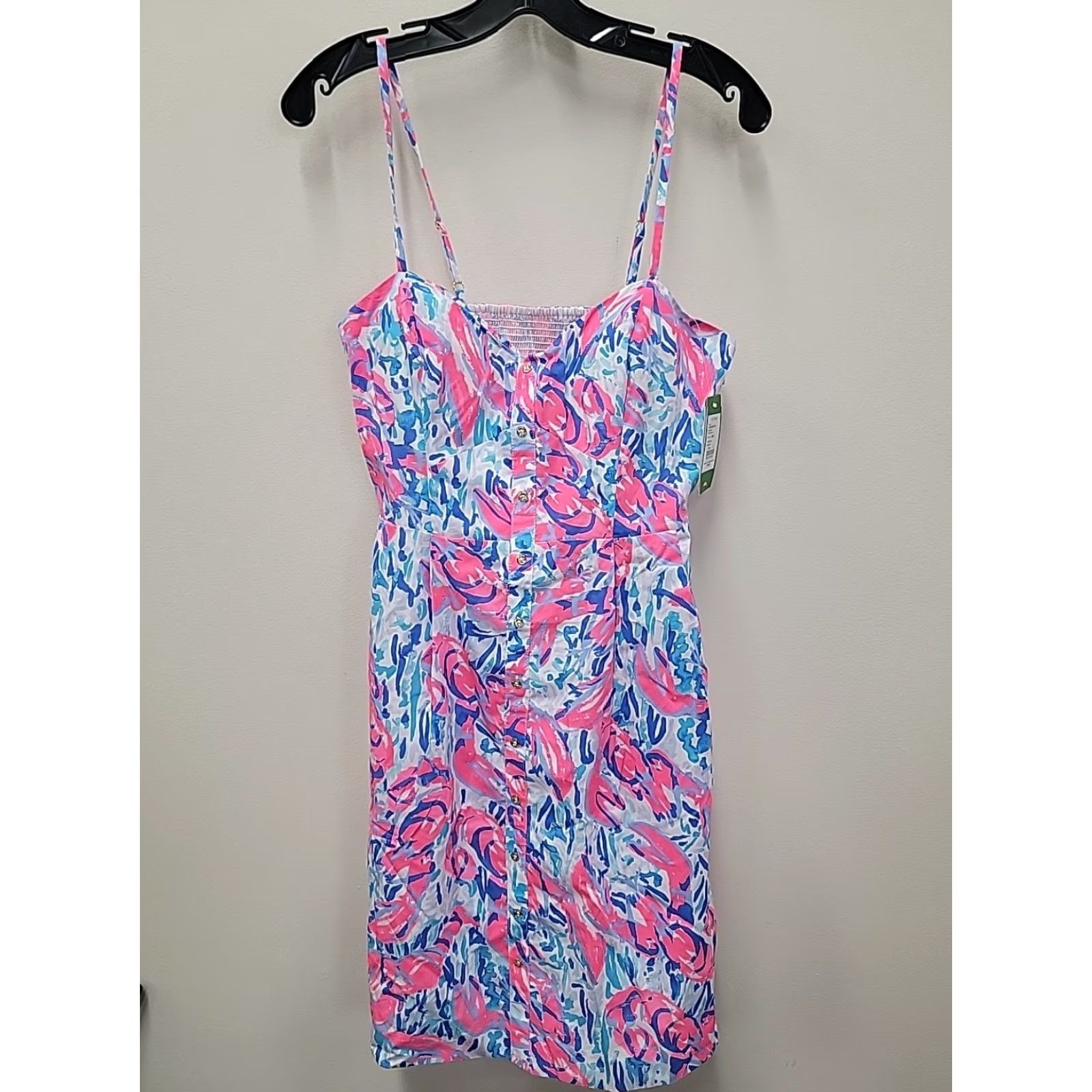 Lilly Pulitzer NWT Lilly Pulitzer Easton Dress COSMIC CORAL CRACKED UP Women’s Size 8 Dress Sleeveless Knee-Length Multicolor Fit & Flare Size M / US 6-8 / IT 42-44 - 2 Thumbnail