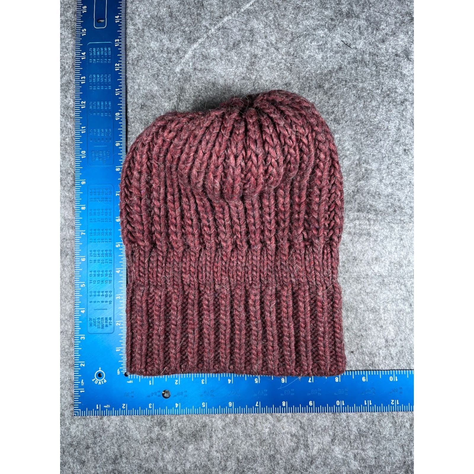 Vintage Ross BeanieToque One Size Purple Knit Wool Blend Adult Hats Mens Size ONE SIZE - 5 Thumbnail