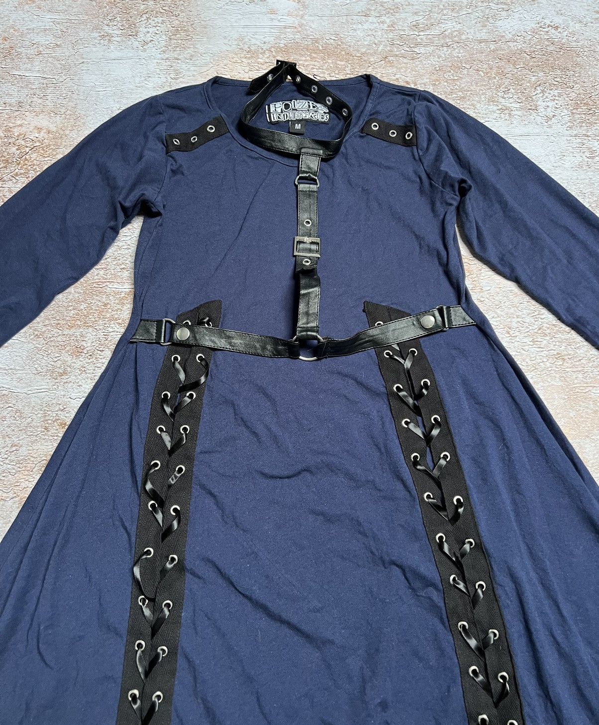 If Six Was Nine Vintage gothic flare dress with straps and choker Size M / US 6-8 / IT 42-44 - 3 Thumbnail