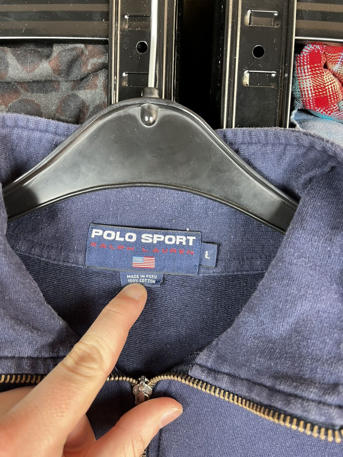 Polo Ralph Lauren × Ralph Lauren × Vintage Ralph Lauren Polo sport sweatshirt zip vintage 90s Size US L / EU 52-54 / 3 - 8 Thumbnail