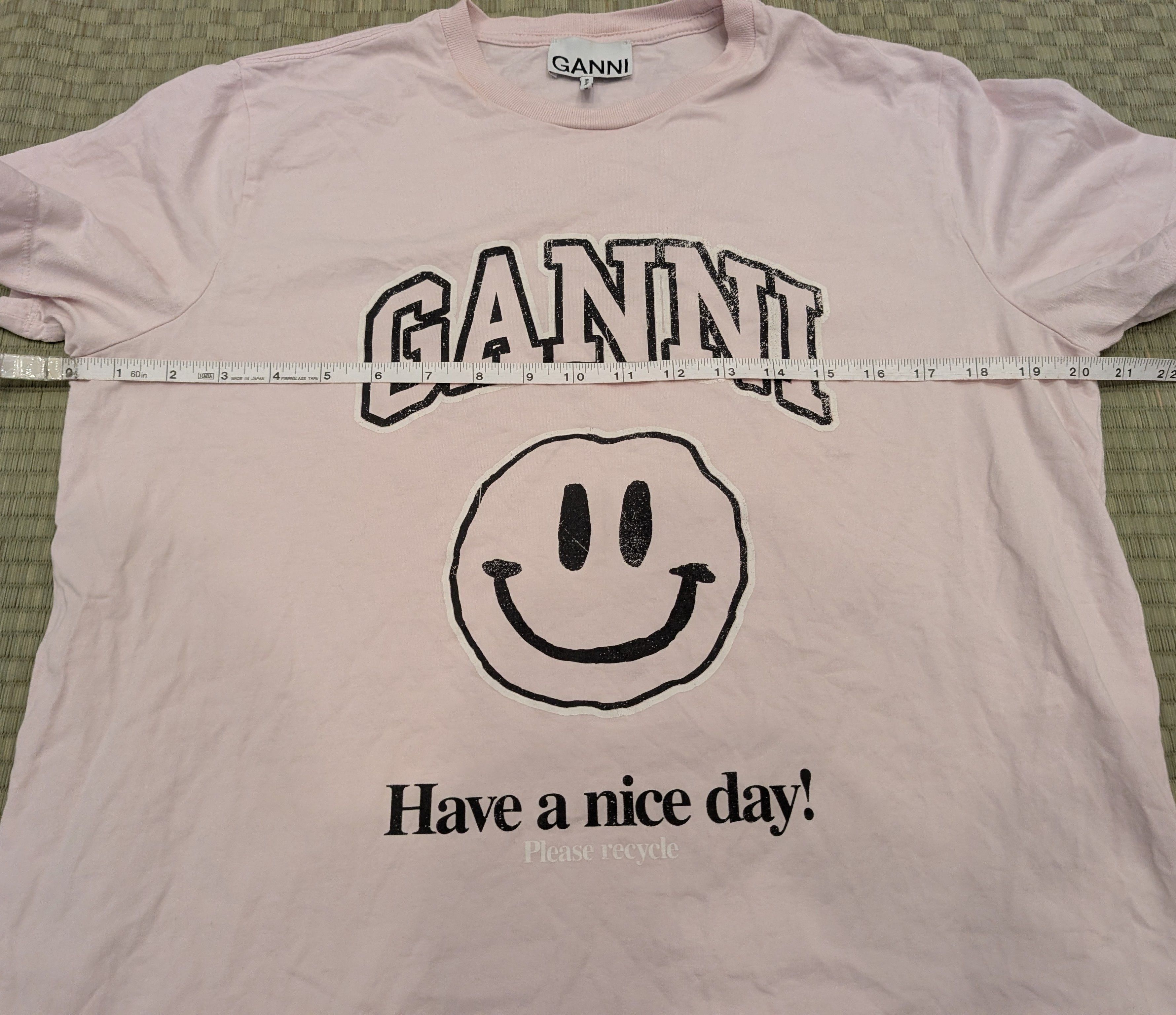 Ganni Ganni Basic Jersey Smiley T-shirt Made in Portugal Size S / US 4 / IT 40 - 7 Thumbnail