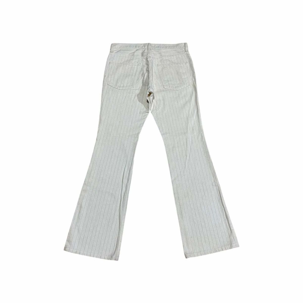 5351 POUR LES HOMMES 🔥Y2K Archived Abahouse Flared Denim Bootcut White Striped Size US 31 - 7 Thumbnail