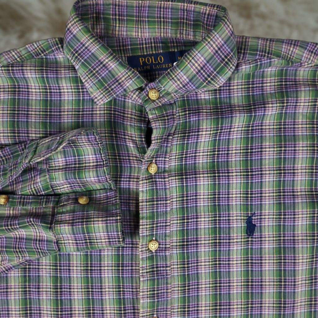 Ralph Lauren Ralph Lauren Shirt Mens Purple Plaid Button-Up Long Sleeve Counterpart: Polo Logo, Cotton, Classic, Preppy, Multi-Season Wear Size US M / EU 48-50 / 2 - 1 Thumbnail