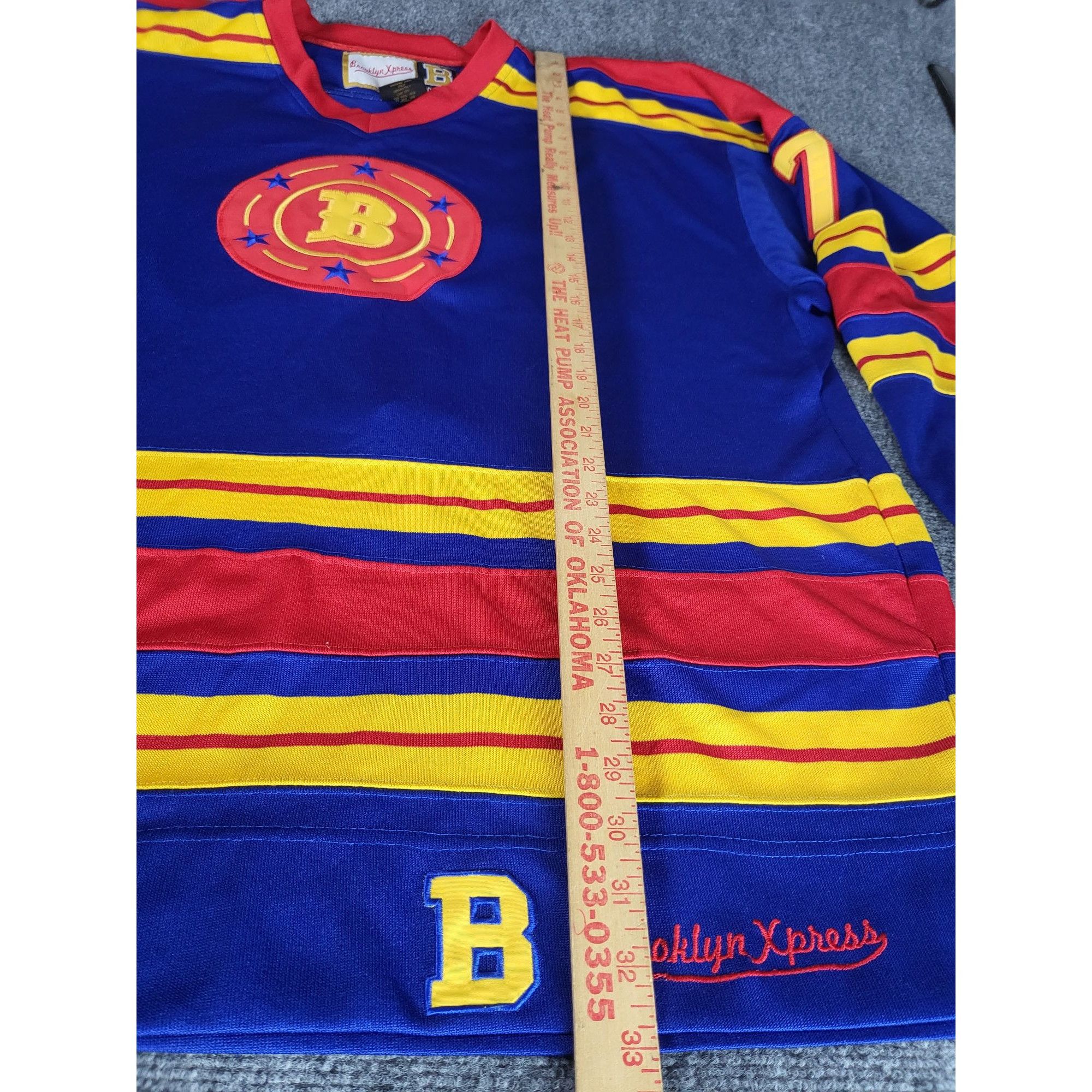 Brooklyn Xpress Brooklyn Xpress B Hockey Jersey Men Sz XL 70 Striped Multi C Size US XL / EU 56 / 4 - 4 Thumbnail