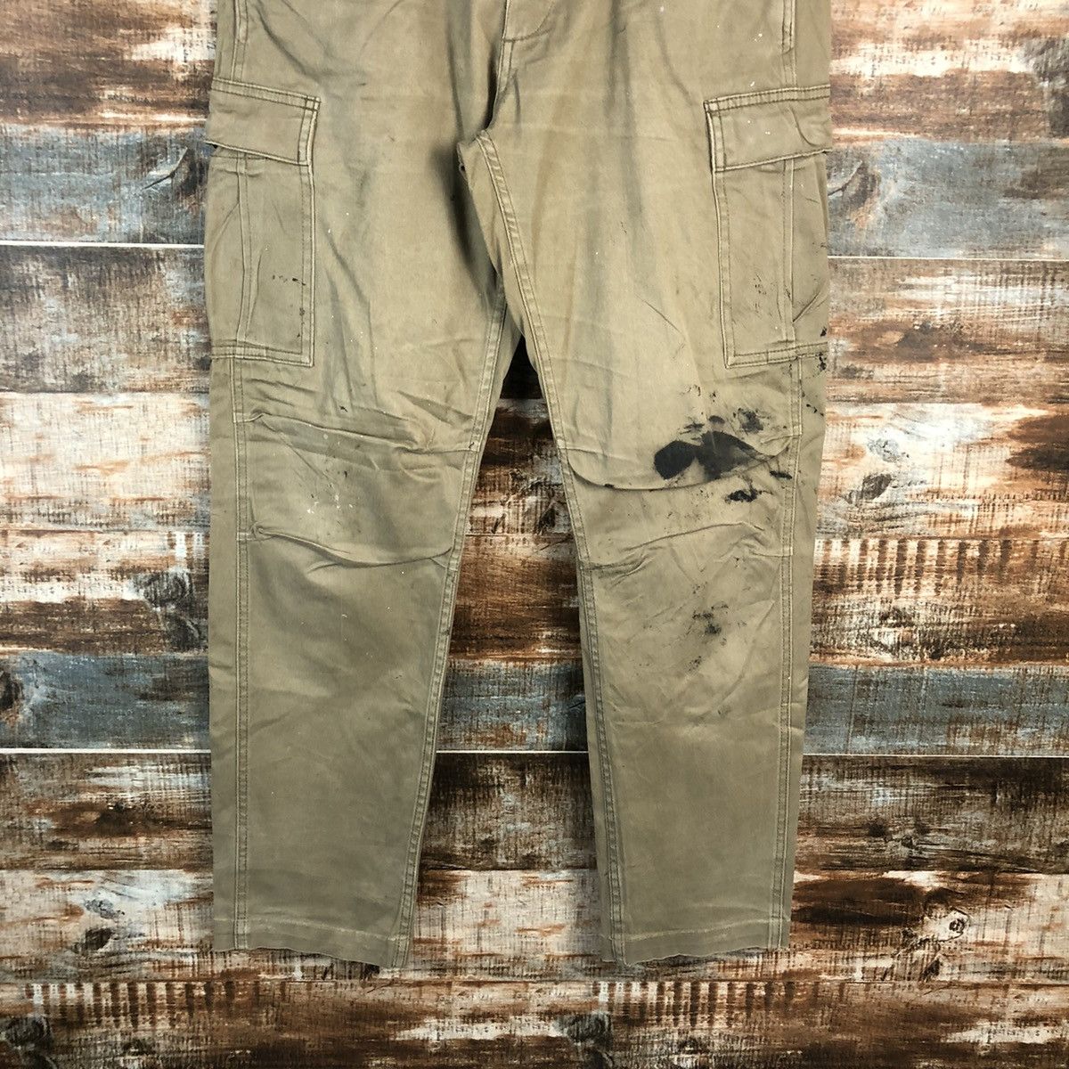 Japanese Brand DL Back Number Brown Cargo Multpocket Pants #C120 Size US 32 / EU 48 - 3 Thumbnail