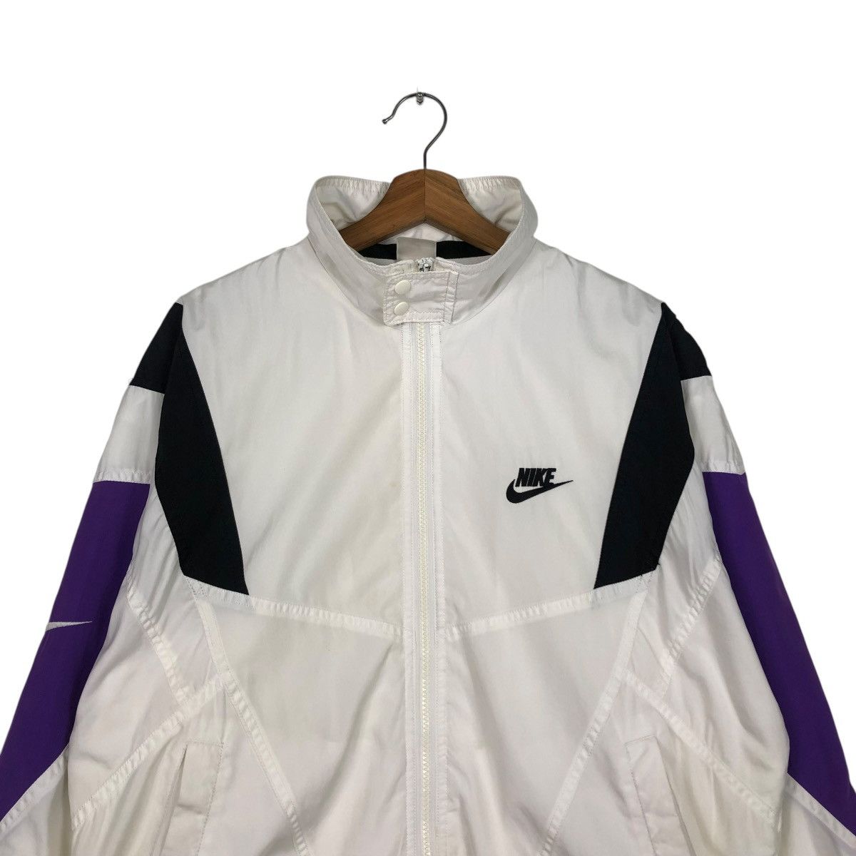 Nike 🔥VINTAGE ZIPPER JACKET NIKE BIG SWOOSH LOGO Size US M / EU 48-50 / 2 - 5 Thumbnail