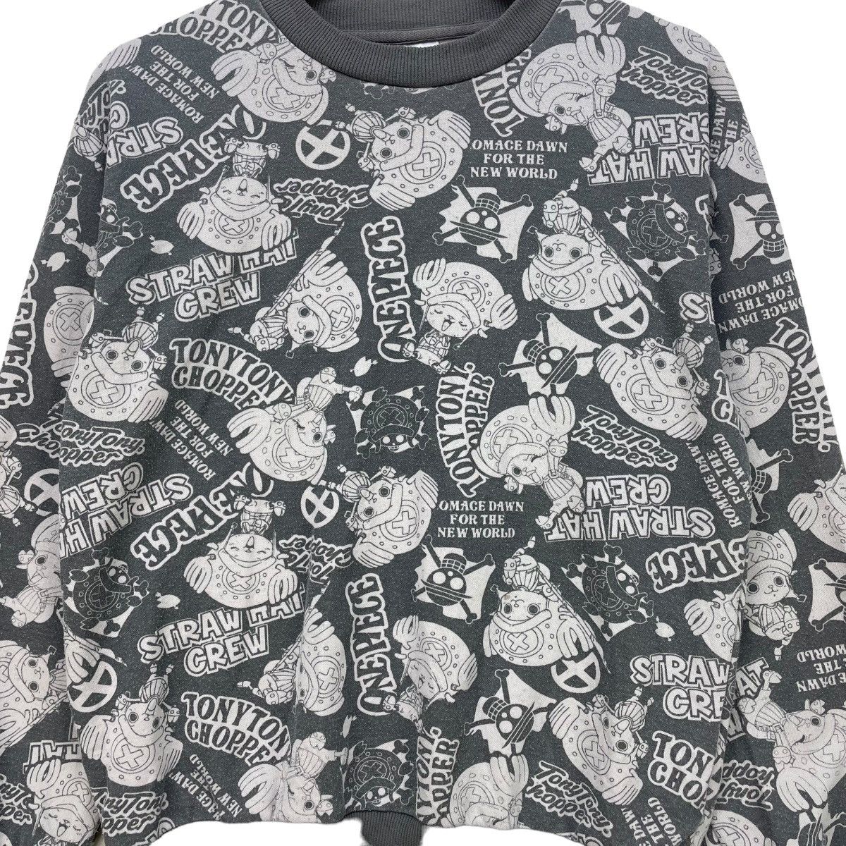 Anime × Cartoon Network Vintage Anime One Piece Full Print Sweatshirt Pullover Size US S / EU 44-46 / 1 - 3 Thumbnail