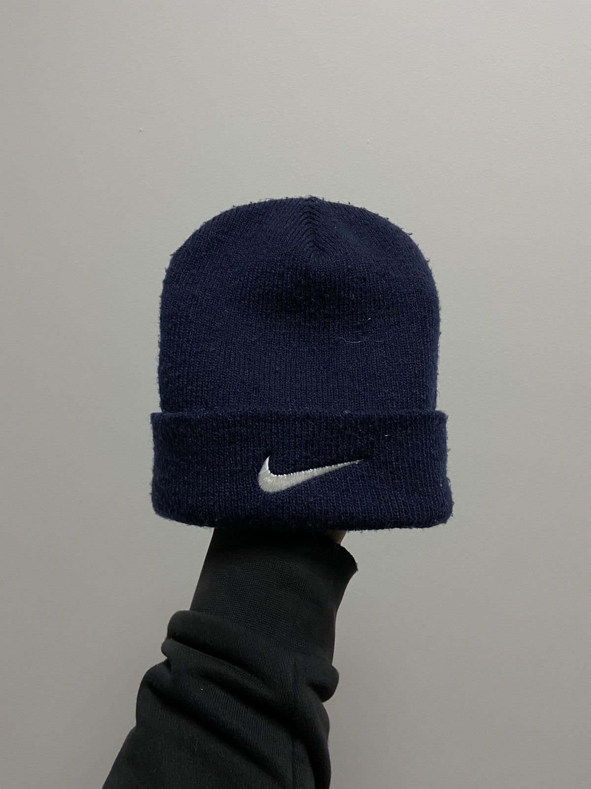 Nike Hat Vintage Beanie Small Embroidered Swoosh Logo