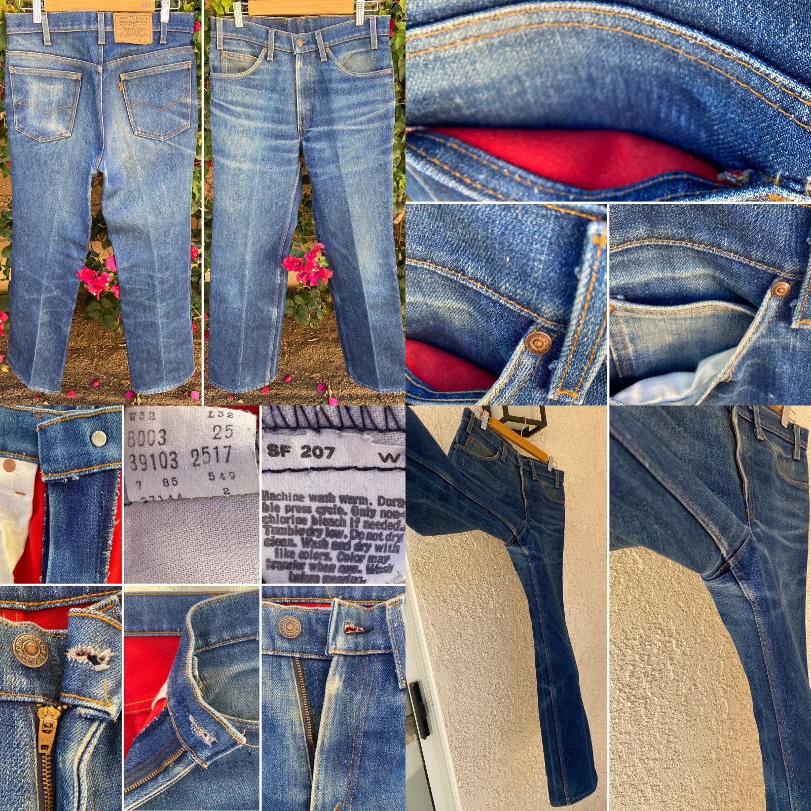 Levi's VINTAGE Levi’s Jeans Main Selling Point? Levi’s 2517 Denim Jeans W32 L32 Red Interior USA Made Regular 32 32 Blue 80s Cowboy Straight 5-Pocket Mens Size US 32 / EU 48 - 8 Thumbnail