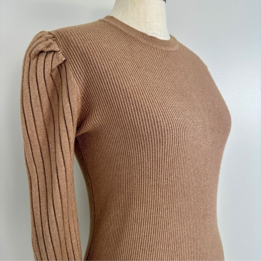 Other Niccolai Women's Ribbed Knit Sweater Long Sleeve Brown Large Size L / US 10 / IT 46 - 2 Thumbnail