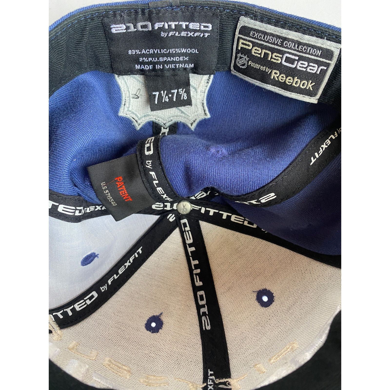 NHL × Reebok Pittsburgh Penguins 2011 RBK FlexFit cap 7 1/4 5/8 blue NHL Size ONE SIZE - 4 Thumbnail
