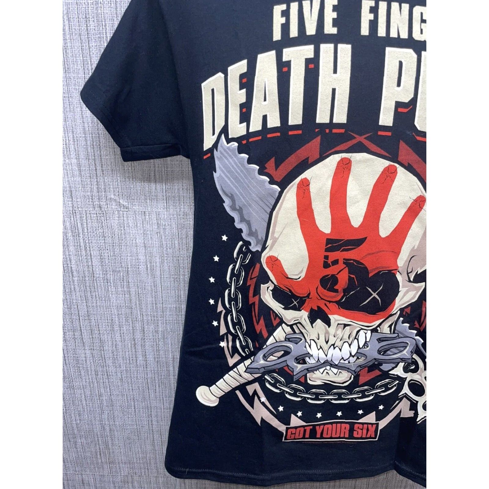 Gildan Five Finger Death Punch Tour Tee Black Graphic T-Shirt Mens M Size US M / EU 48-50 / 2 - 3 Thumbnail
